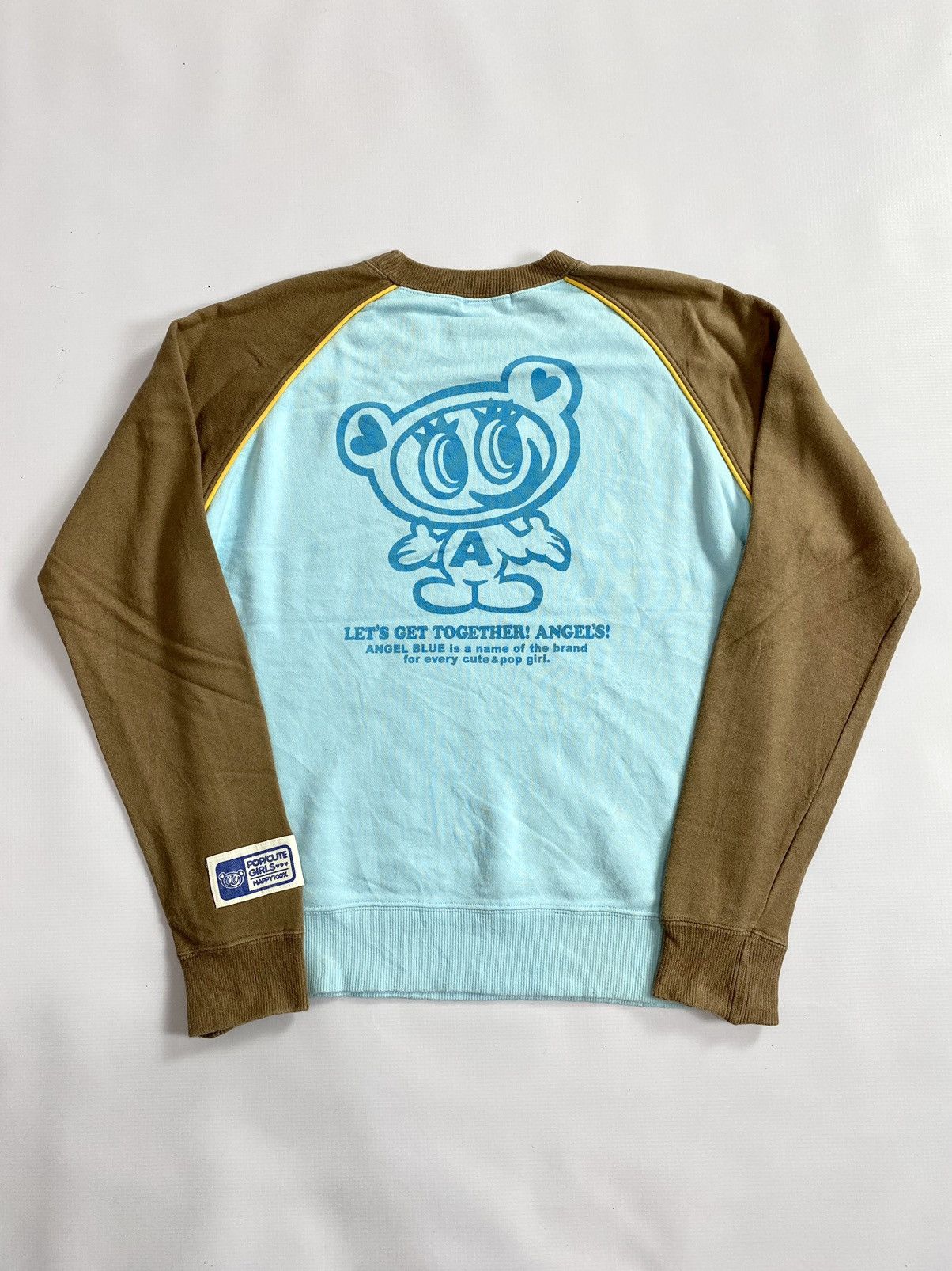 Angel Blue × Hysteric Glamour × Japanese Brand 2000s Angel Blue Pop&Cute Girls Twotone Sweatershirt Size US M / EU 48-50 / 2 - 2 Thumbnail