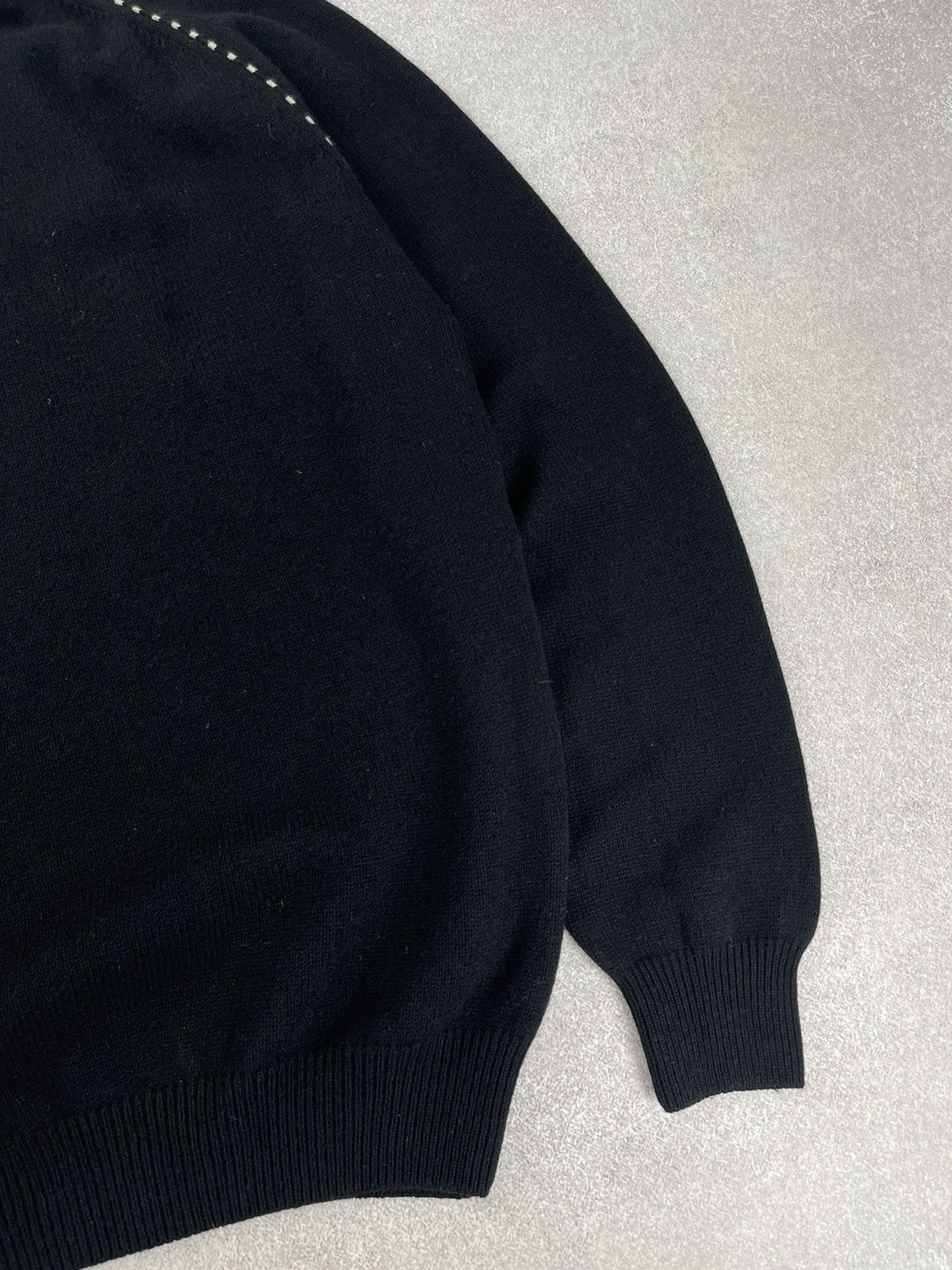 Gran Sasso × Vintage Vintage Gran Sasso Wool / Cashmere 1/3 Zip Knit Sweater Size US M / EU 48-50 / 2 - 12 Thumbnail