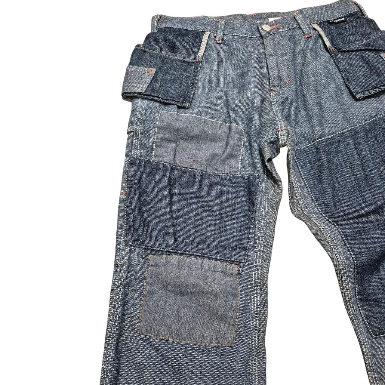 Japanese Brand Nice design patch work denim pants Size US 32 / EU 48 - 5 Thumbnail