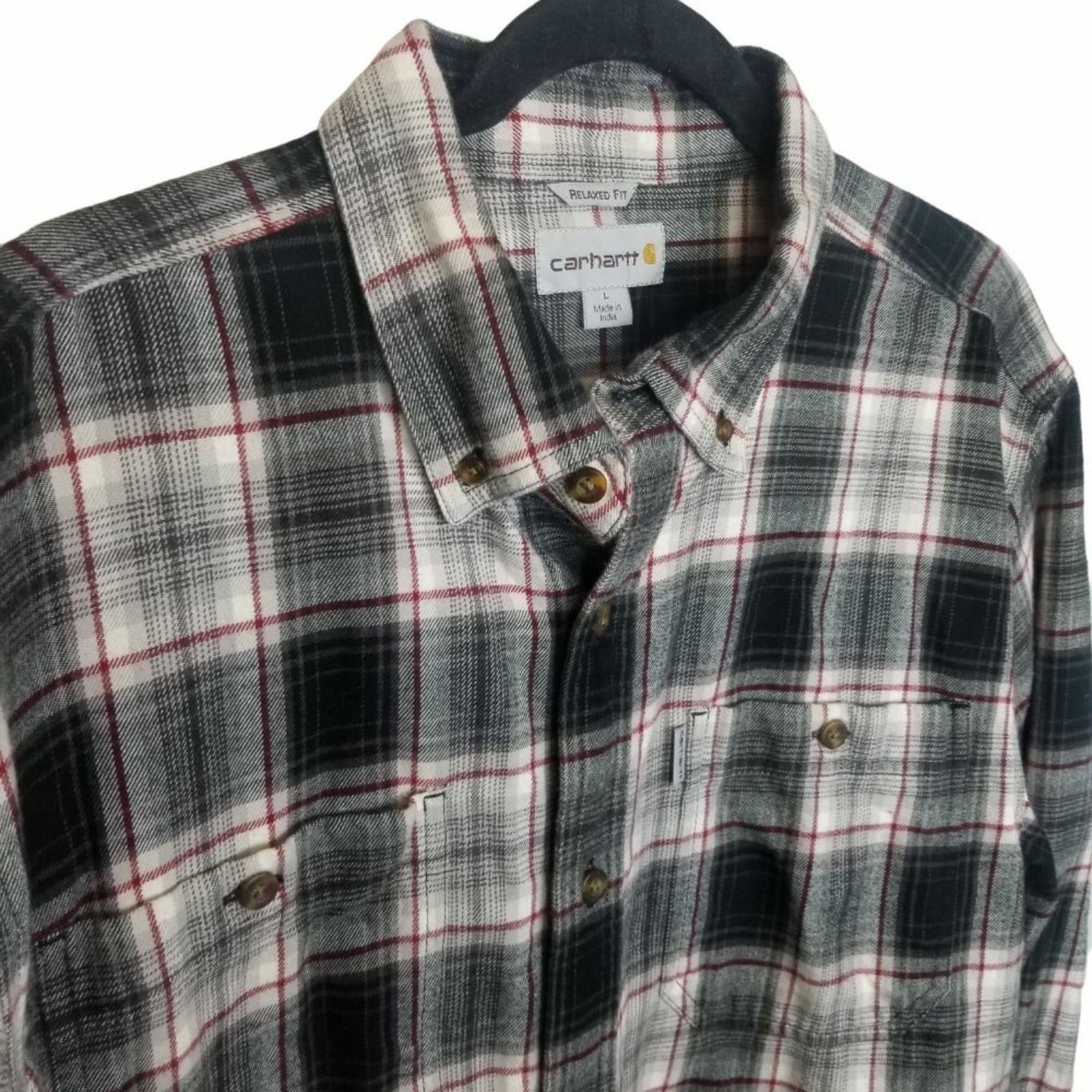 Carhartt Carhartt Mens Trumbull Midweight Flannel Shirt Plaid L Gorp Size US L / EU 52-54 / 3 - 6 Thumbnail