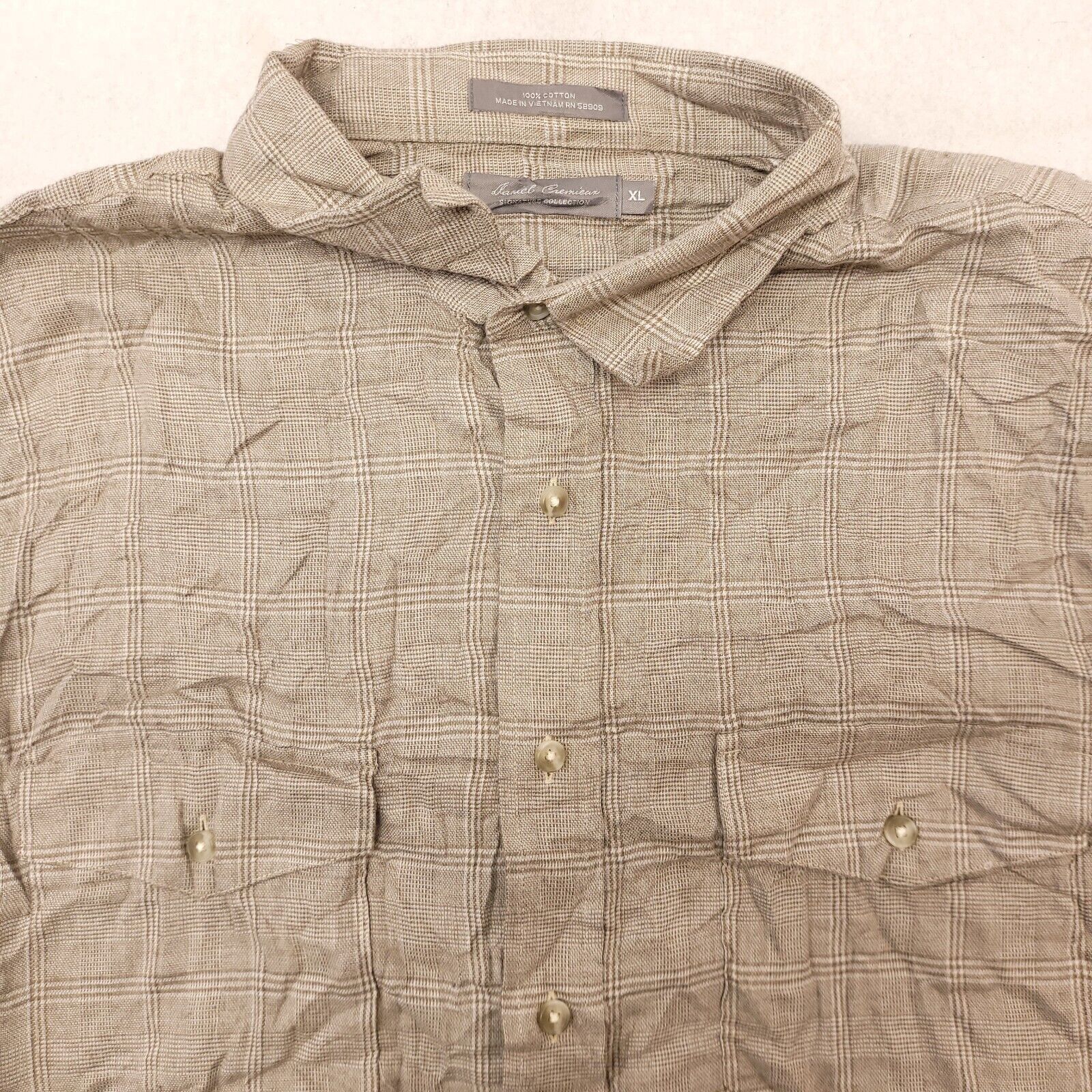 Cremieux Cremieux Classics Tartan Flannel Shirt Mens Size XL Beige Size US XL / EU 56 / 4 - 1 Thumbnail