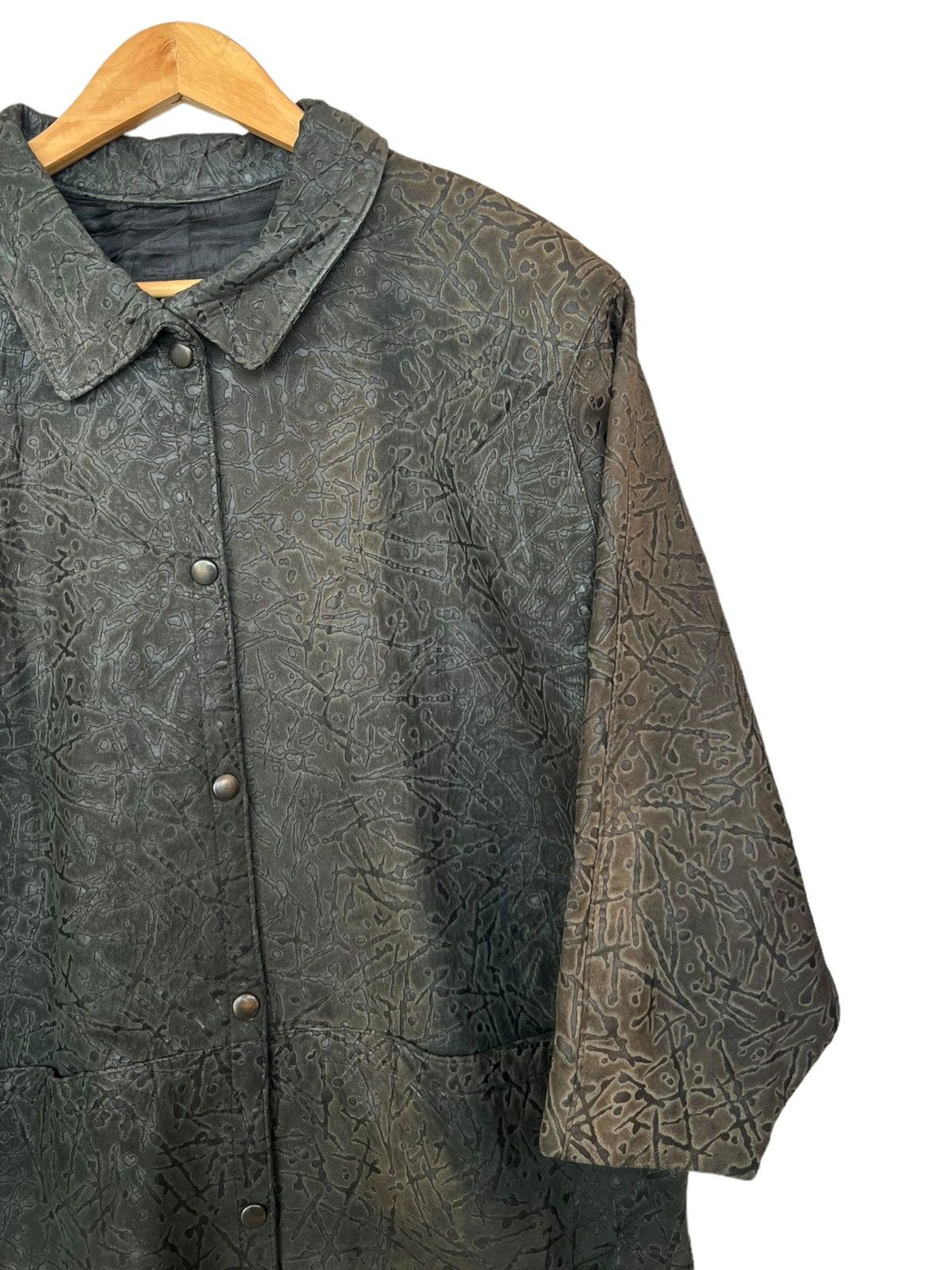 Designer Vintage Neto Art Black Sunfaded Leather Cowboy Jacket Size US L / EU 52-54 / 3 - 3 Thumbnail