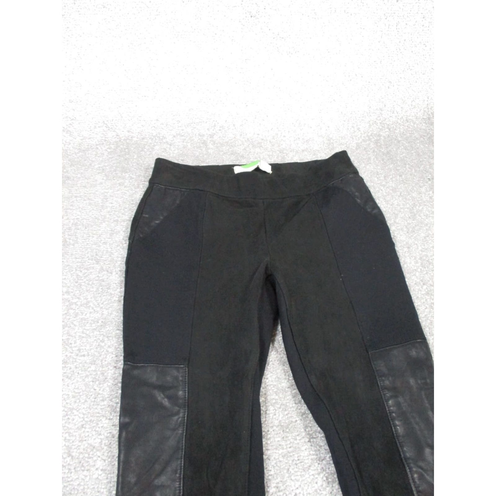 Anthropologie VINTAGE Anthropologie Leggings Women’s 25 Black Faux Suede & Leather Ankle 25 Black Bohemian Womens Size 42" / US 20 - 2 Thumbnail