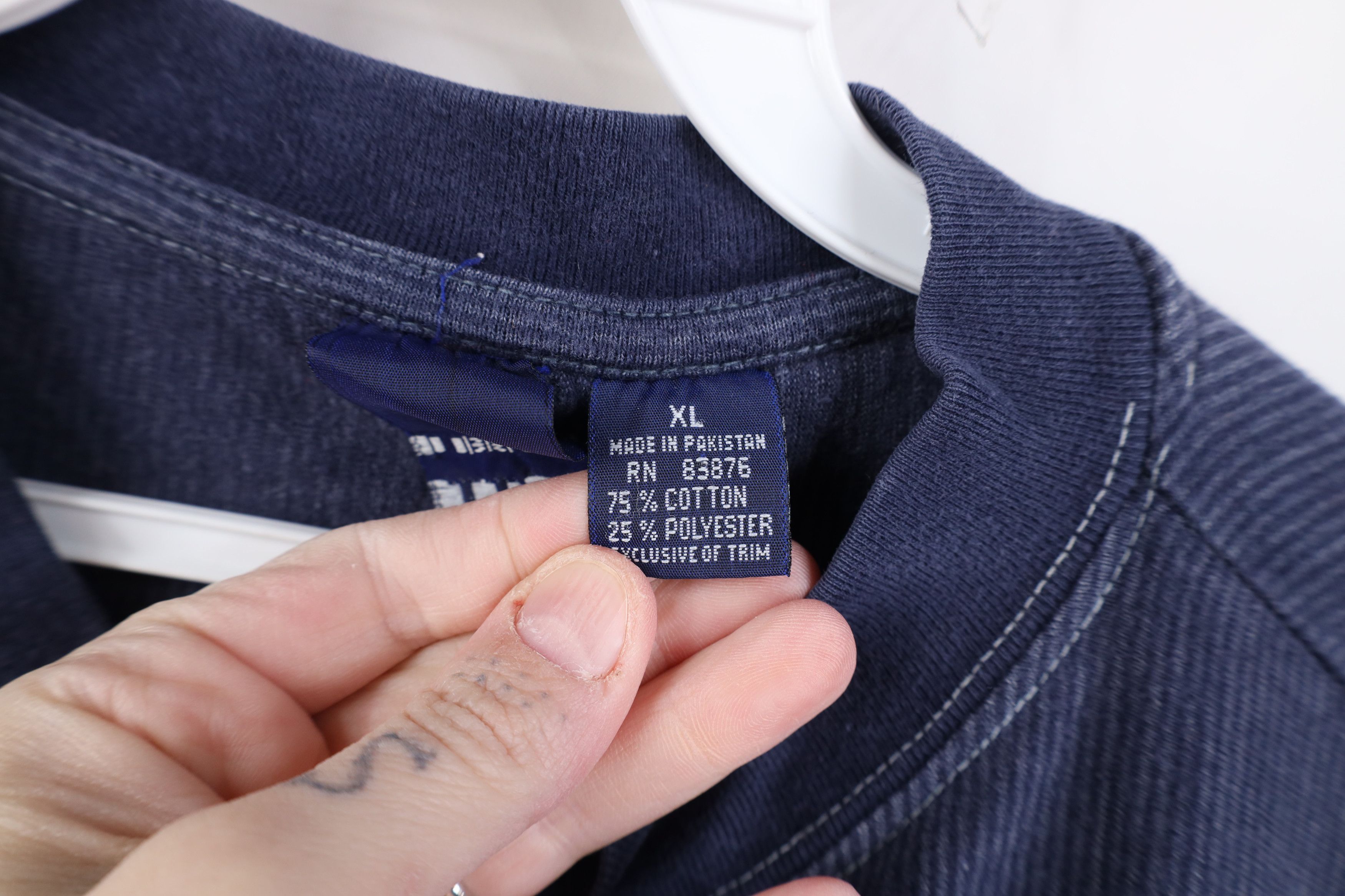 Vintage Vintage 90s Streetwear Long Sleeve Henley T-Shirt Blue Size US XL / EU 56 / 4 - 7 Thumbnail