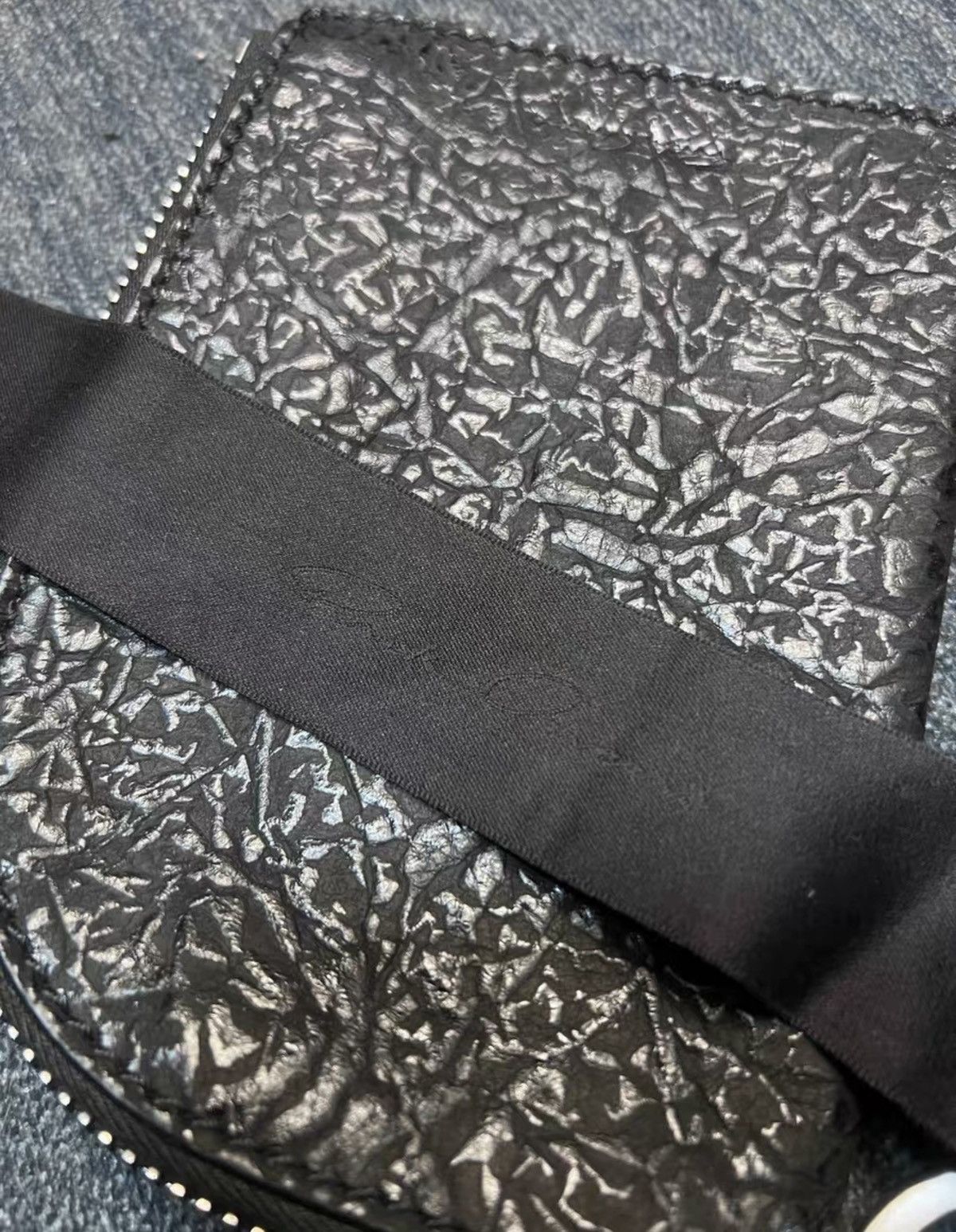 Rick Owens Rick Owens Mainline Textured Leather Lanyard Card Case Size ONE SIZE - 6 Thumbnail