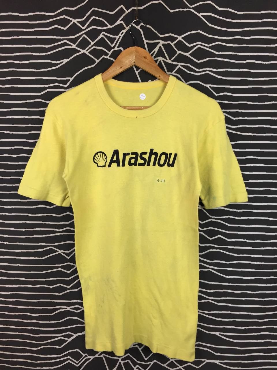 Japanese Brand Vtg 80s 90s Arashou Shell Logo Japan Workwear Promo Tee Size US S / EU 44-46 / 1 - 1 Thumbnail