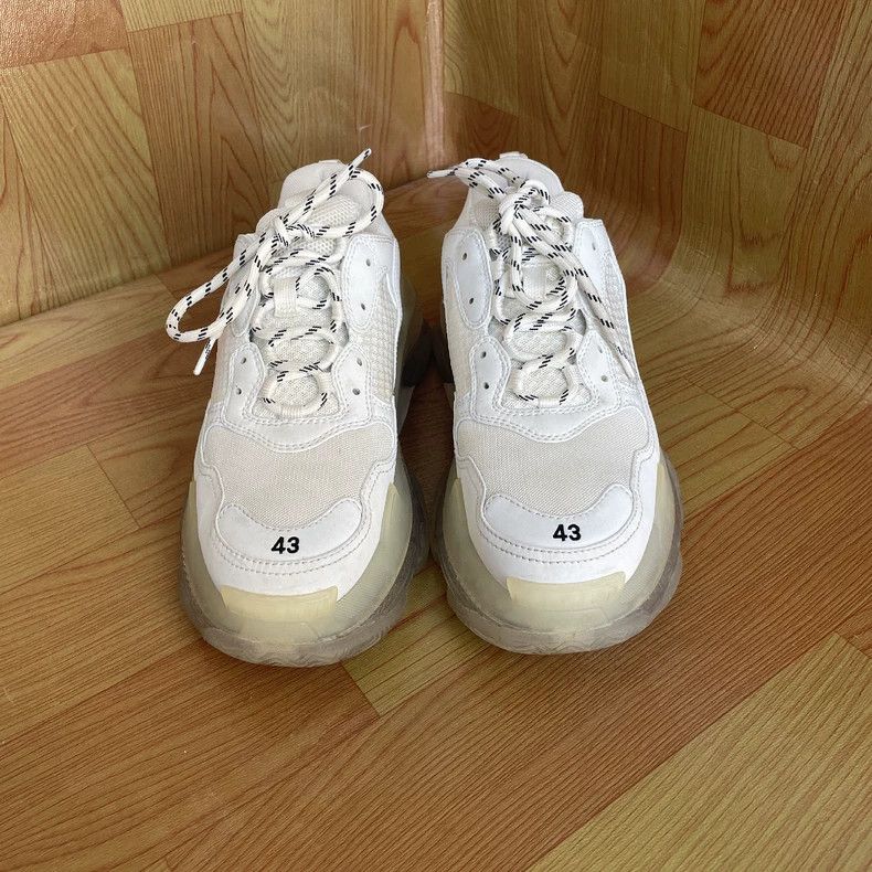 Balenciaga Balenciaga Triple S White Crystal-soled Dad Shoes 2502-Next Size US 7 / EU 40 - 3 Thumbnail