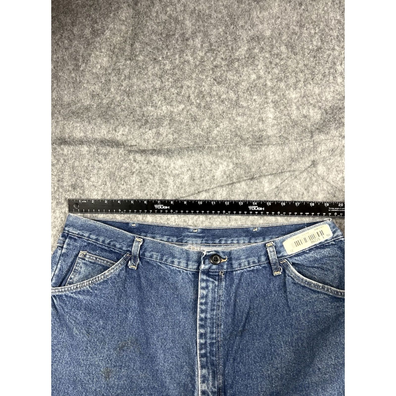 Vintage Bulwark Jeans Mens Pant Blue 42x38 ARC Rating 20.7 ATPV Protective Apparel Med Wash Bulwark Men Jeans Pants Blue 42x38 FR Safety Workwear Size US 42 / EU 58 - 5 Thumbnail