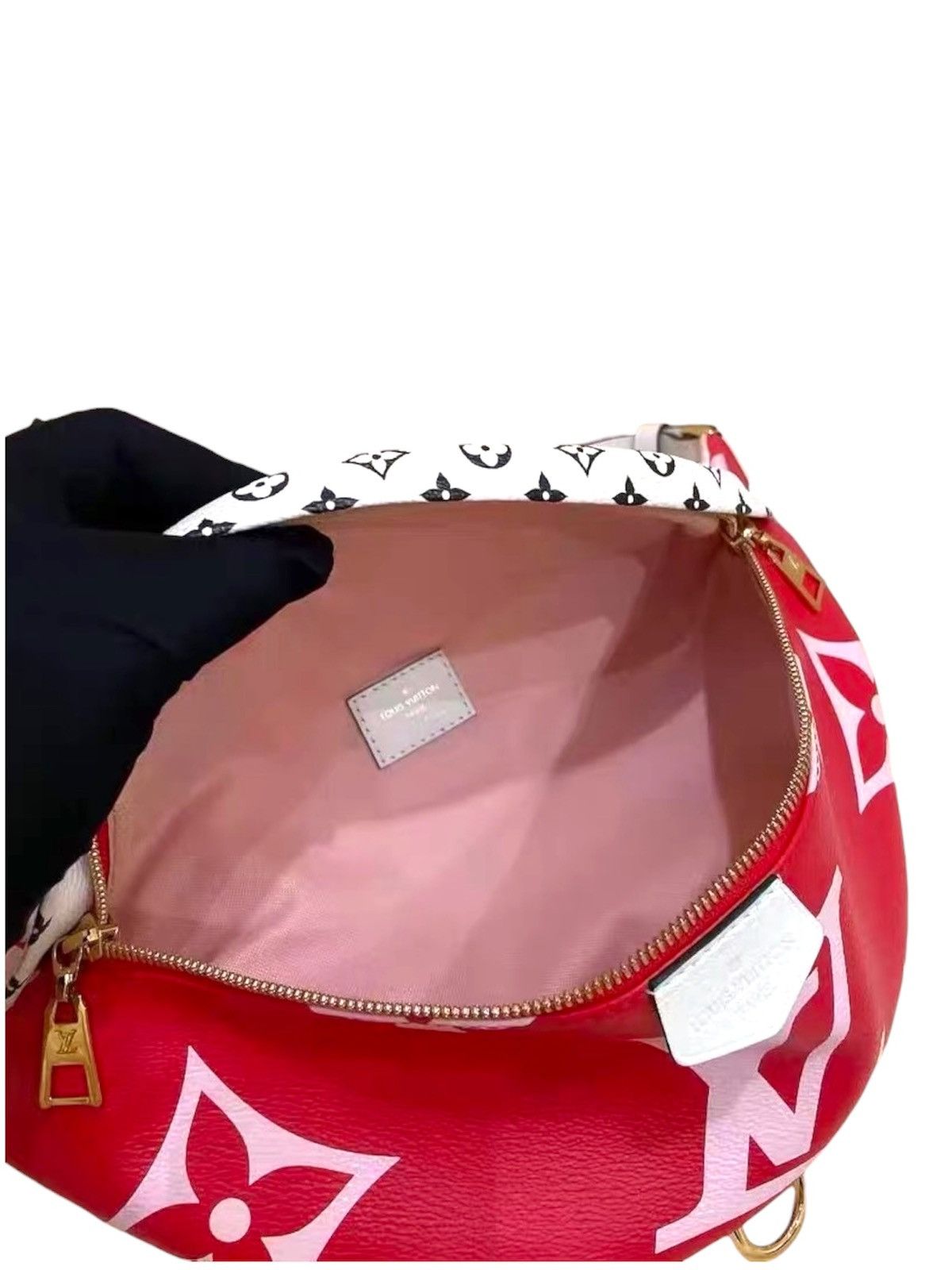 Louis Vuitton Louis Vuitton Giant Monogram Red Hand Shoulder Bumbag Rouge Size ONE SIZE - 5 Thumbnail