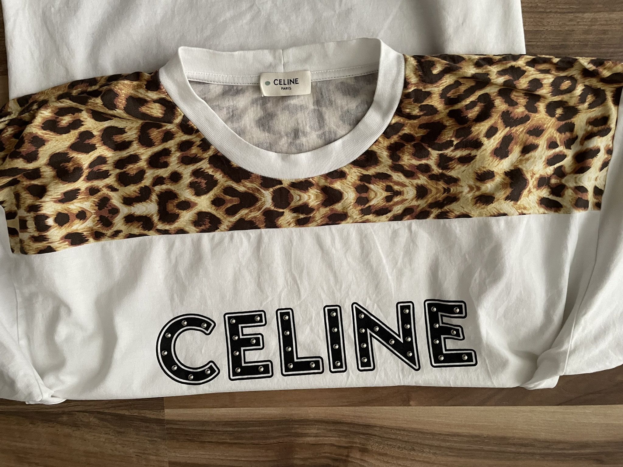 Celine Celine 1OF1 Leopard Studded Tee Size US L / EU 52-54 / 3 - 7 Thumbnail