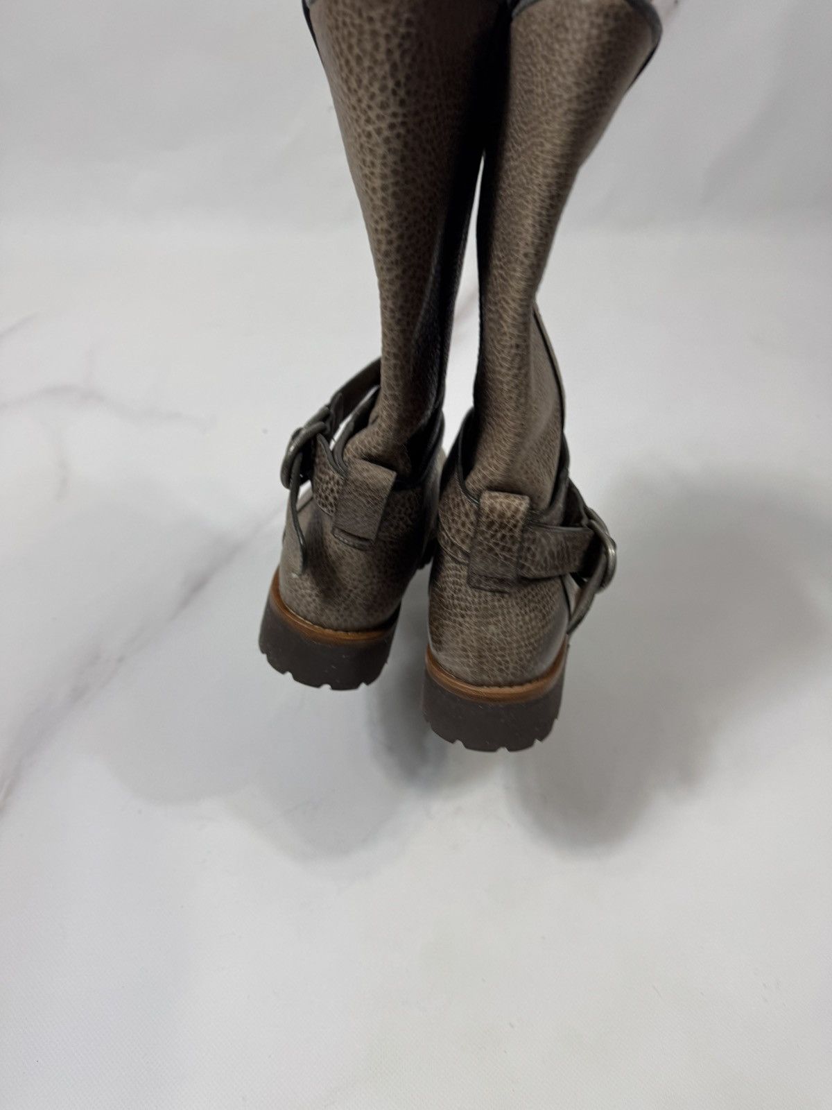 Brunello Cucinelli Brunello Cucinelli Leather Woman's Brown Biker Boot Size US 7.5 / IT 37.5 - 4 Thumbnail