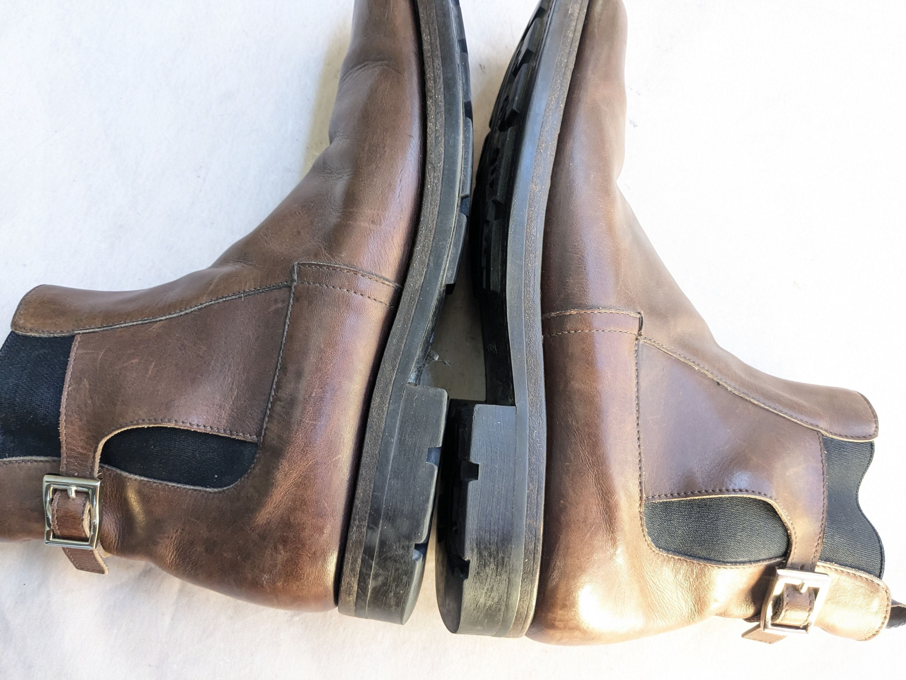 Prada × Vintage Prada Chelsea Boots Brown Leather 11 Y2K Size US 11 / EU 44 - 4 Thumbnail