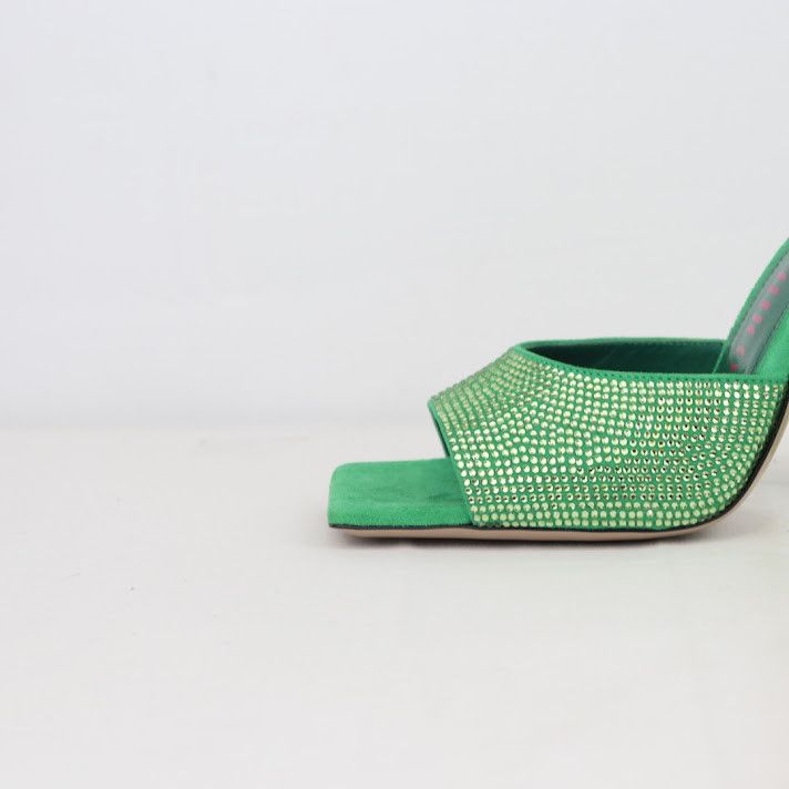 The Attico o1rshd1 Devon Mules In Emerald Size US 7 / IT 37 - 6 Thumbnail