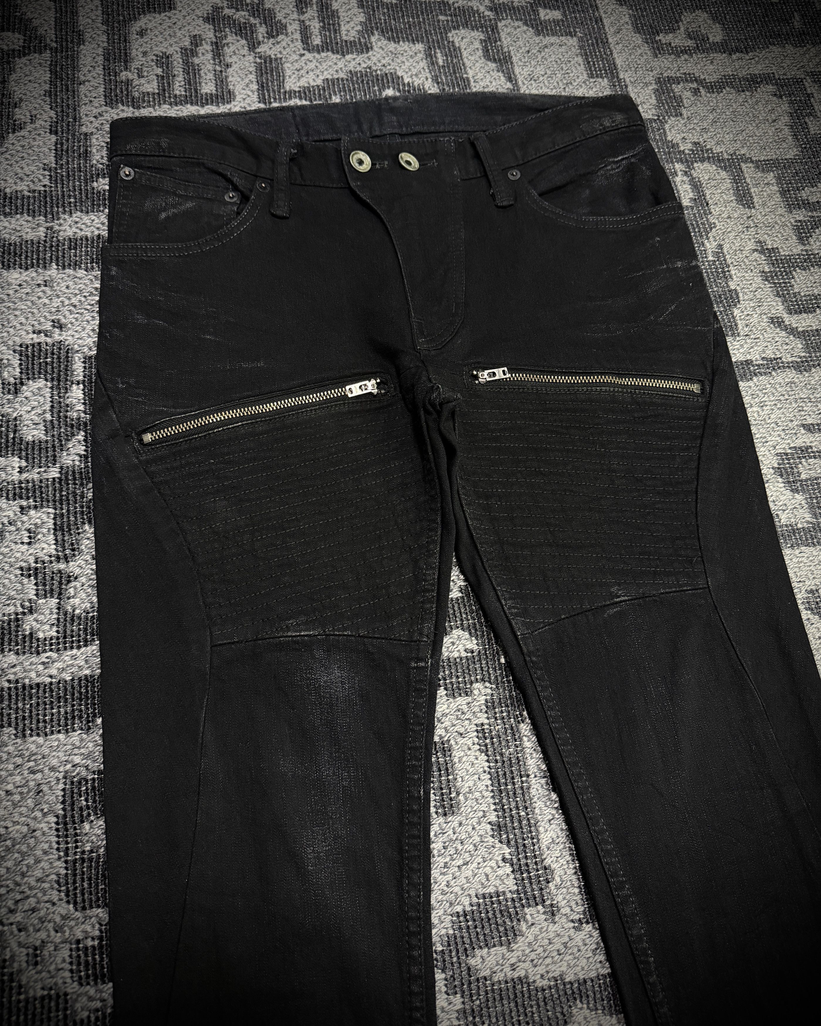 Le Grande Bleu (L.G.B.) LGB S-WOLF Zip Biker Slim Flare Denim Size US 32 / EU 48 - 4 Thumbnail
