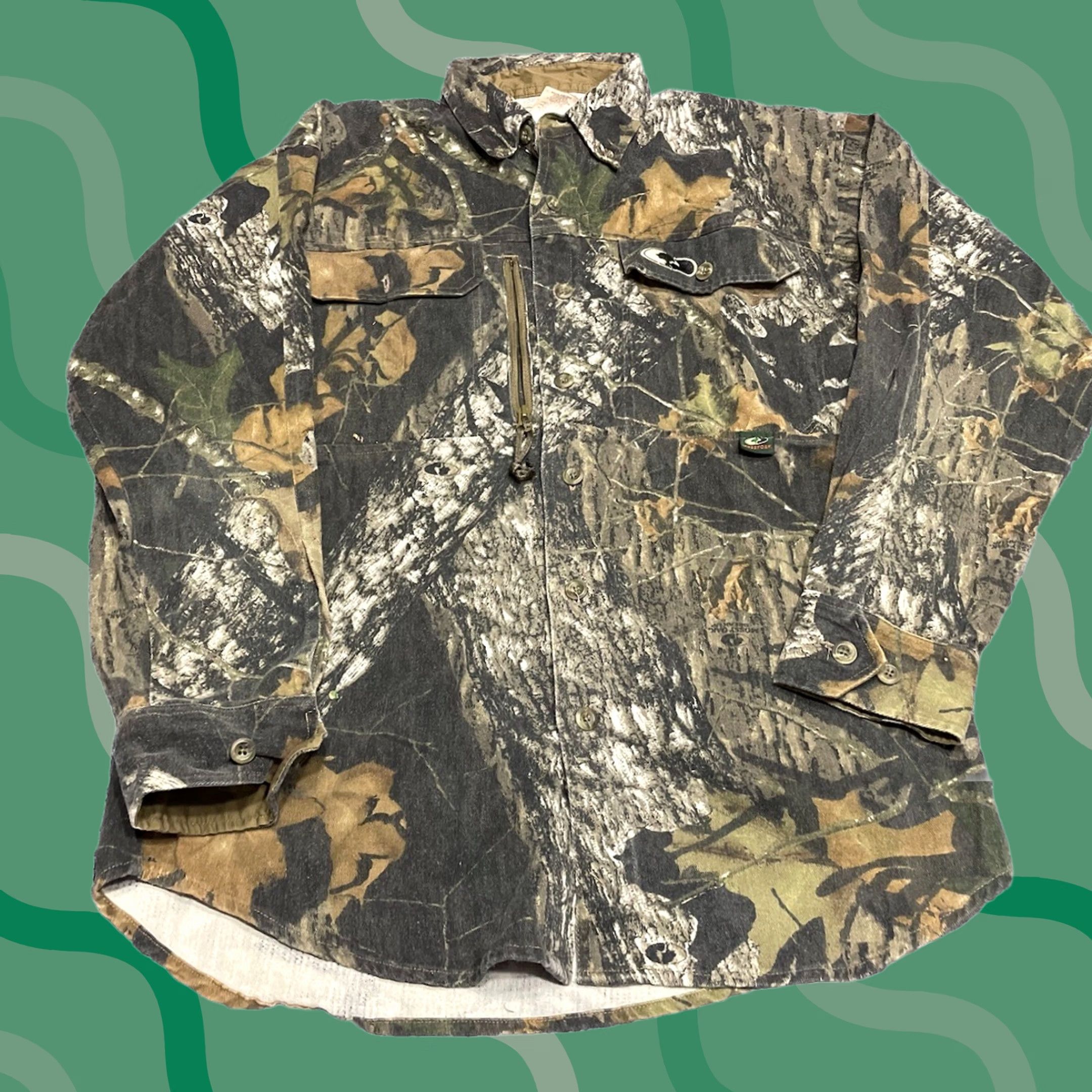 Vintage VINTAGE Camo Shirt Mens XL Flannel Button Up Mossy Oak Breakup 90s Hunting L4 Shirt Size US XL / EU 56 / 4 - 1 Thumbnail