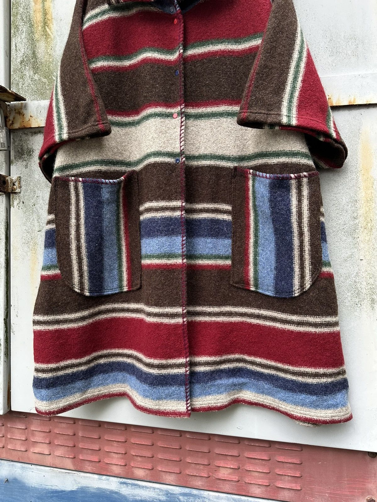 United Colors Of Benetton United Colors Of Benetton 100% Pure Wool Cloak Made In Italy Size US XL / EU 56 / 4 - 8 Thumbnail