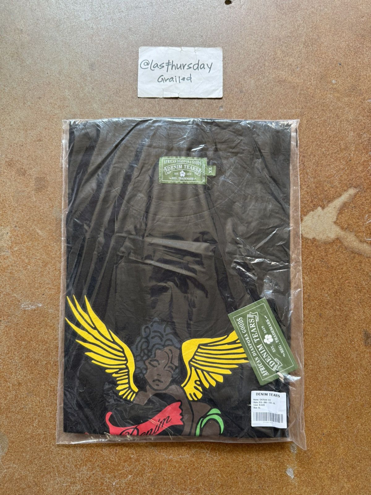 DENIM TEARS Denim Tears Cherub Tee Black XL Size US XL / EU 56 / 4 - 2 Thumbnail