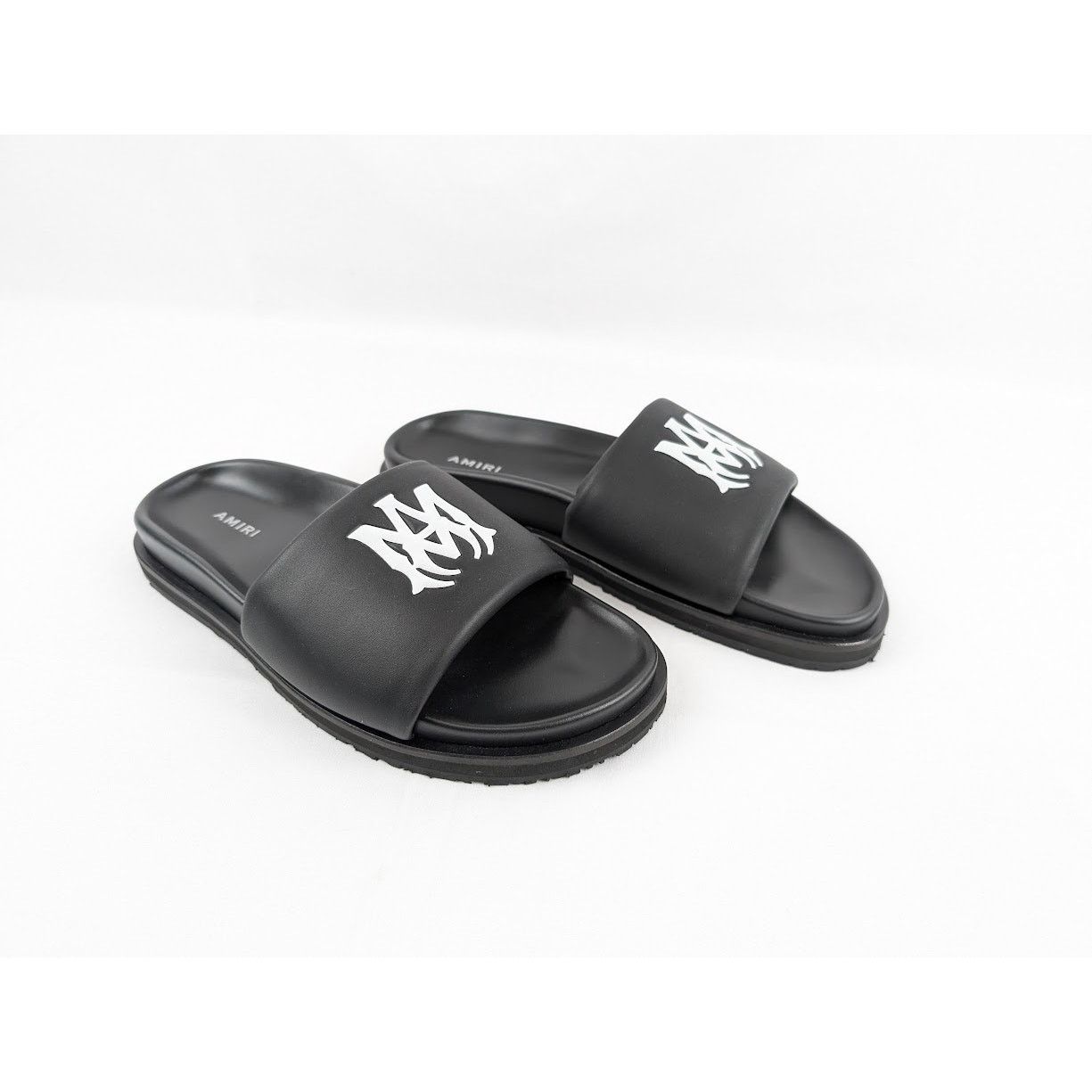 Amiri o1rshd1 Leather Slide in Black / White Size US 7 / EU 40 - 15 Thumbnail