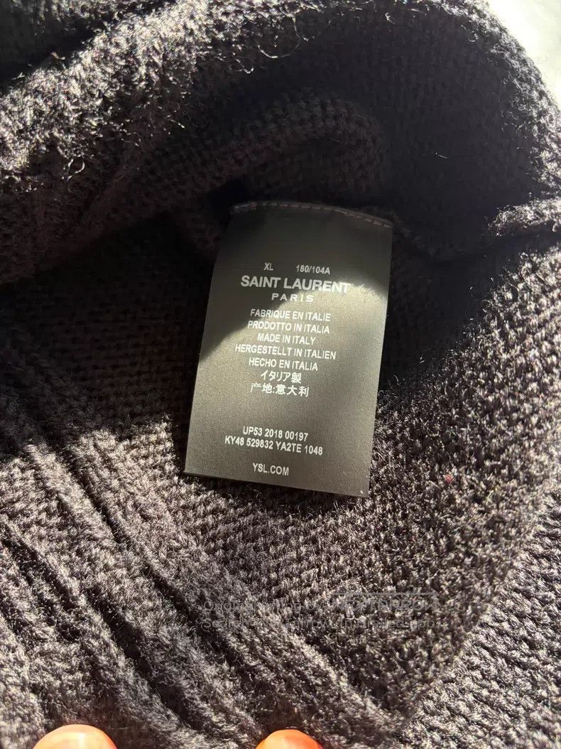 Saint Laurent Paris Saint Laurent Paris Men's Floral Knit Sweater i Size US XL / EU 56 / 4 - 6 Thumbnail