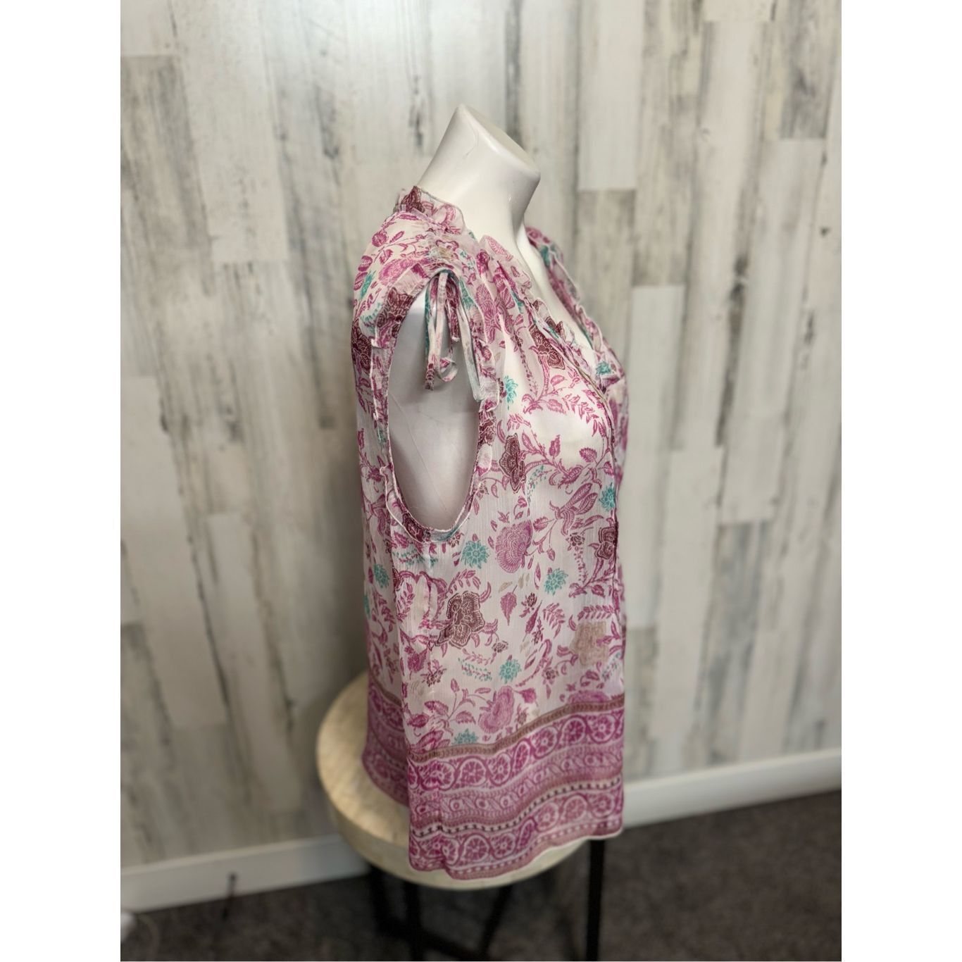 Sonoma Sonoma Floral Sleeveless Blouse Women’s Size L Pink Boho Lig Size L / US 10 / IT 46 - 4 Thumbnail