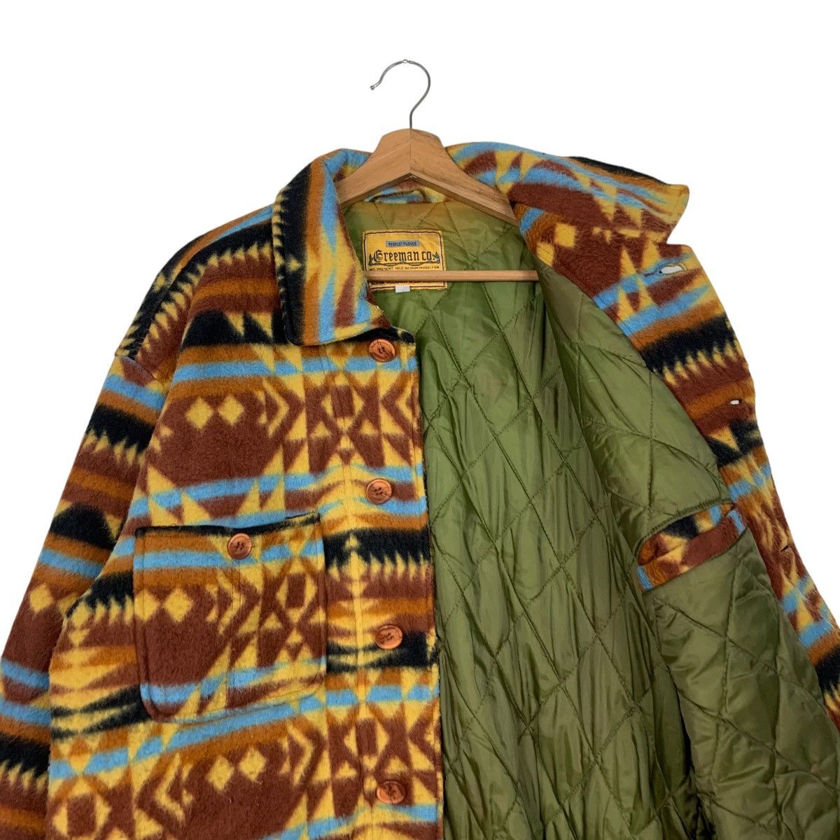 Freeman Vintage FREEMAN CO. Native Design Buttoned Jacket #2738-C123 Size US L / EU 52-54 / 3 - 10 Thumbnail