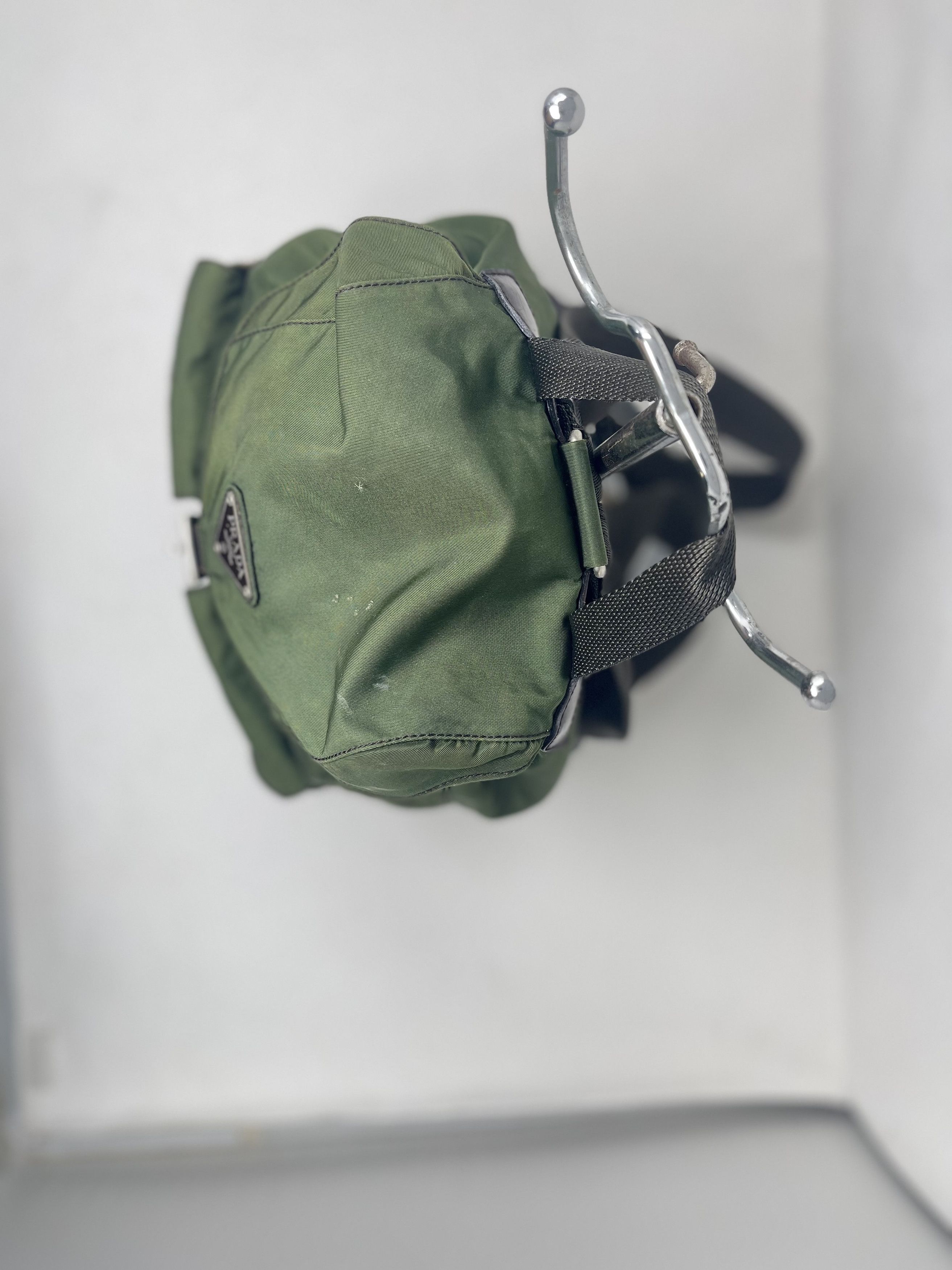 Prada Prada Nylon Green Backpack Size ONE SIZE - 4 Thumbnail