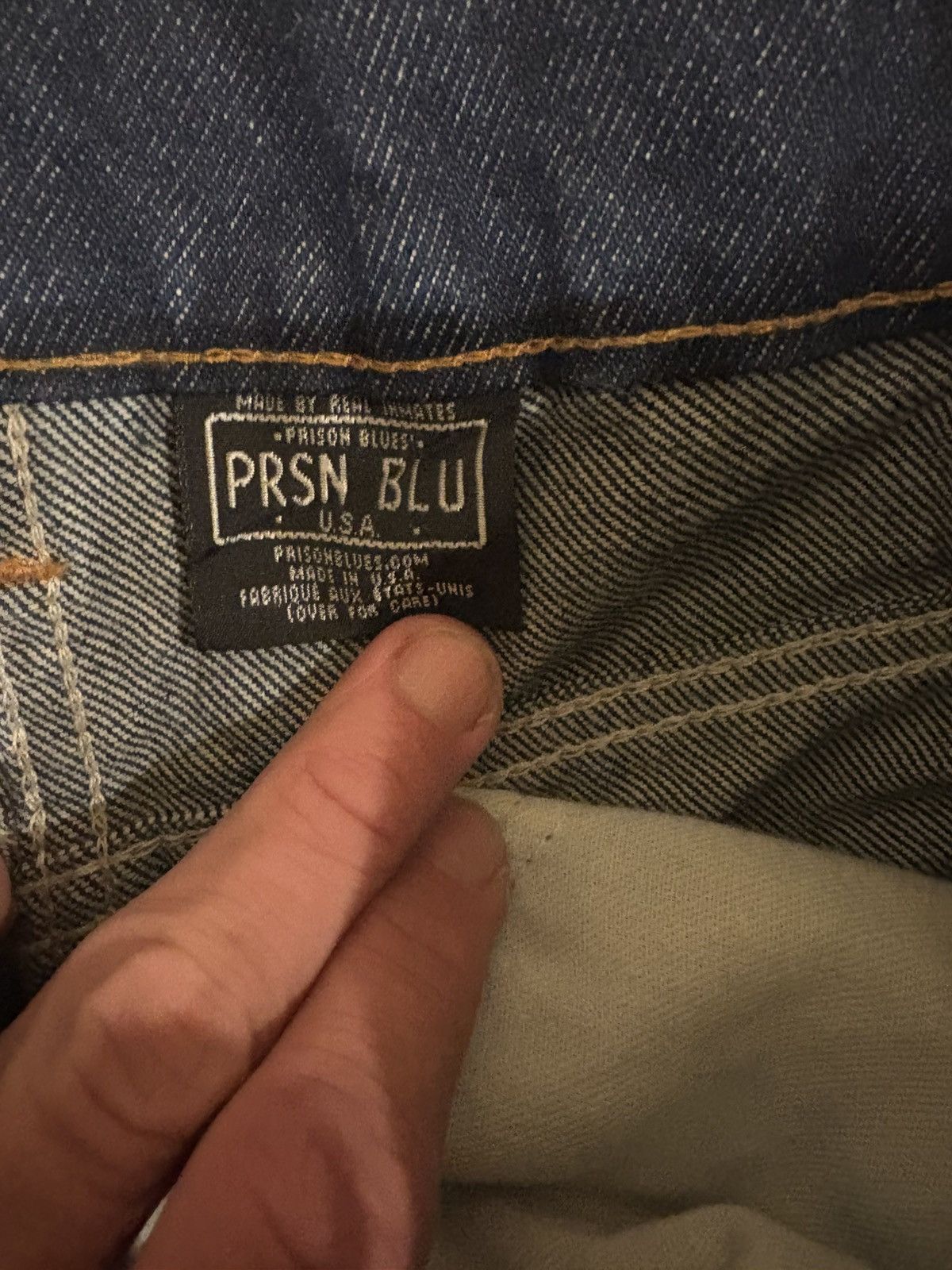 Other Prison Blues Double Knee Rigid Work Jean sz 34x30 USA Made Size US 34 / EU 50 - 5 Thumbnail