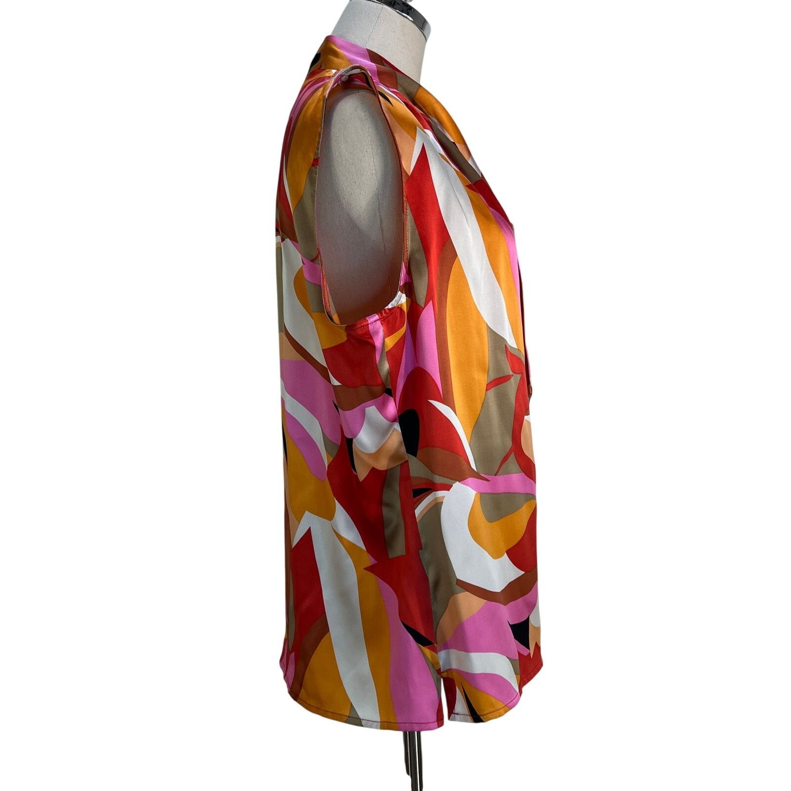 Vintage Spenser Jeremy Woman Silk Printed Blouse Sleeveless Top Size XL / US 12-14 / IT 48-50 - 7 Thumbnail