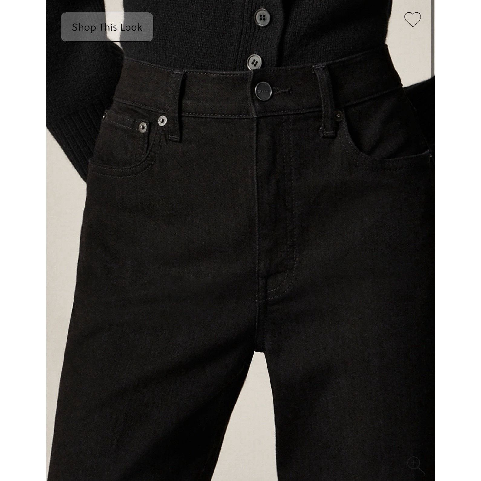 J.Crew J.Crew Womens Denim Trouser Wide Leg Jean Black High Rise Sz Size 26" / US 2 / IT 38 - 6 Thumbnail