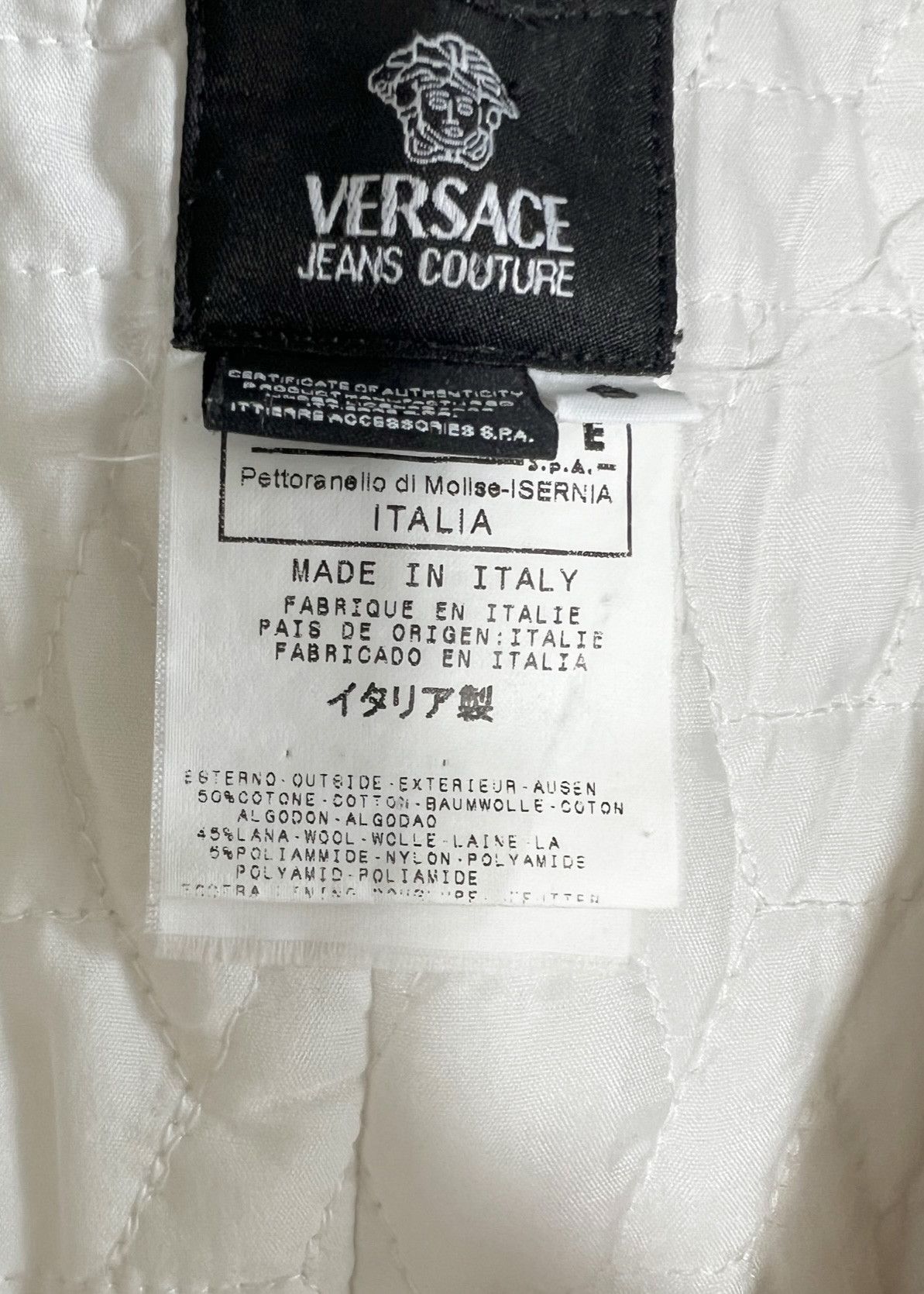 Versace Jeans Couture Versace Jeans Couture Ivory Herringbone Coat Size S / US 4 / IT 40 - 6 Thumbnail