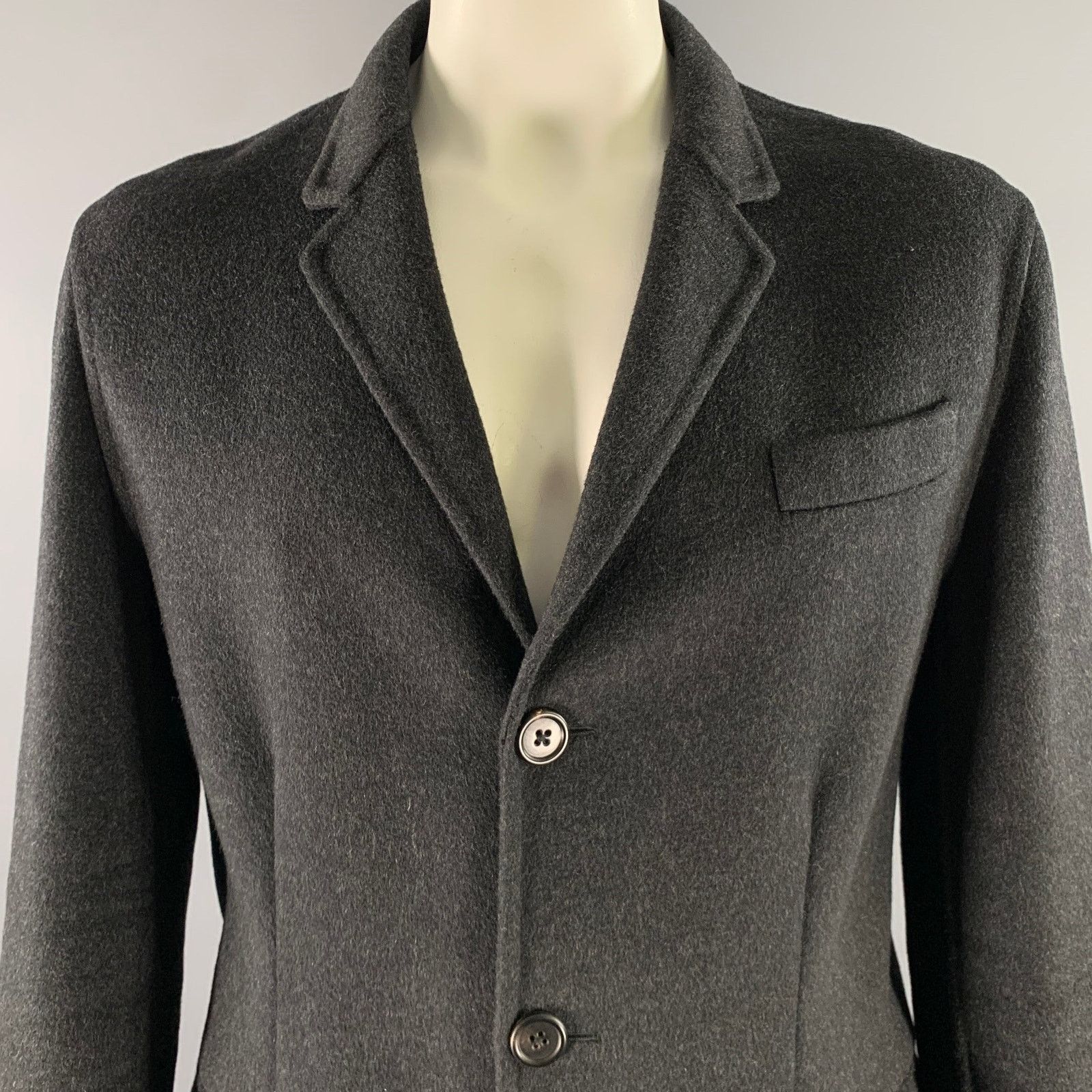 Marc Jacobs MARC JACOBS Size XL Grey Charcoal Wool Coat Size US XL / EU 56 / 4 - 2 Thumbnail