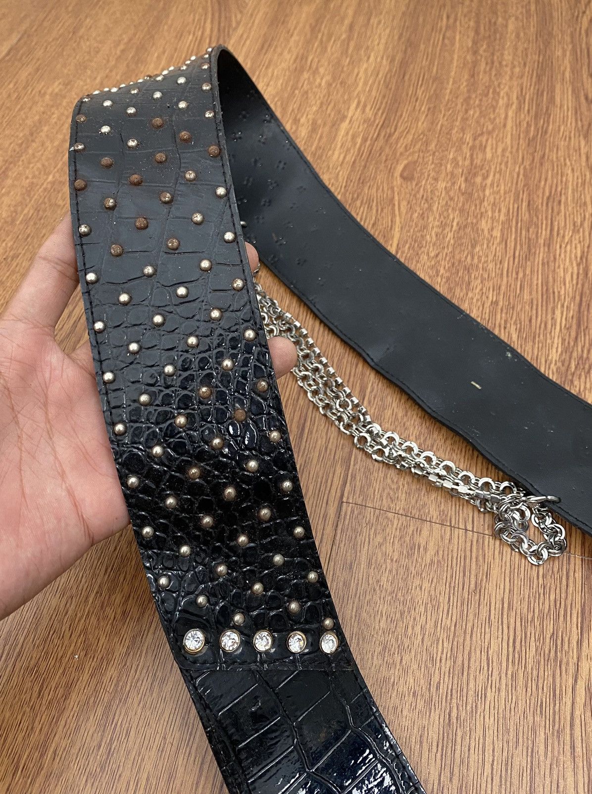 If Six Was Nine Black crystal chain belt Size ONE SIZE - 5 Thumbnail
