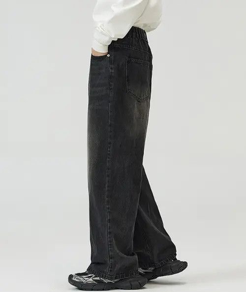 Japanese Brand × Jean American straight loose wide-leg men's baggy jeans Size US 34 / EU 50 - 4 Thumbnail