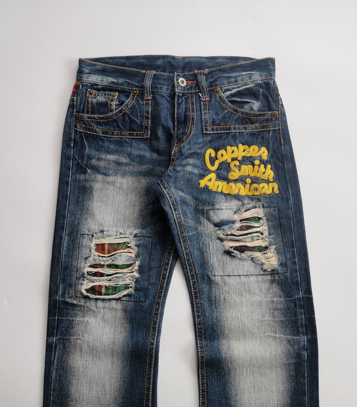 Japanese Brand Copper Smith American Patchwork Jeans Size US 30 / EU 46 - 1 Thumbnail