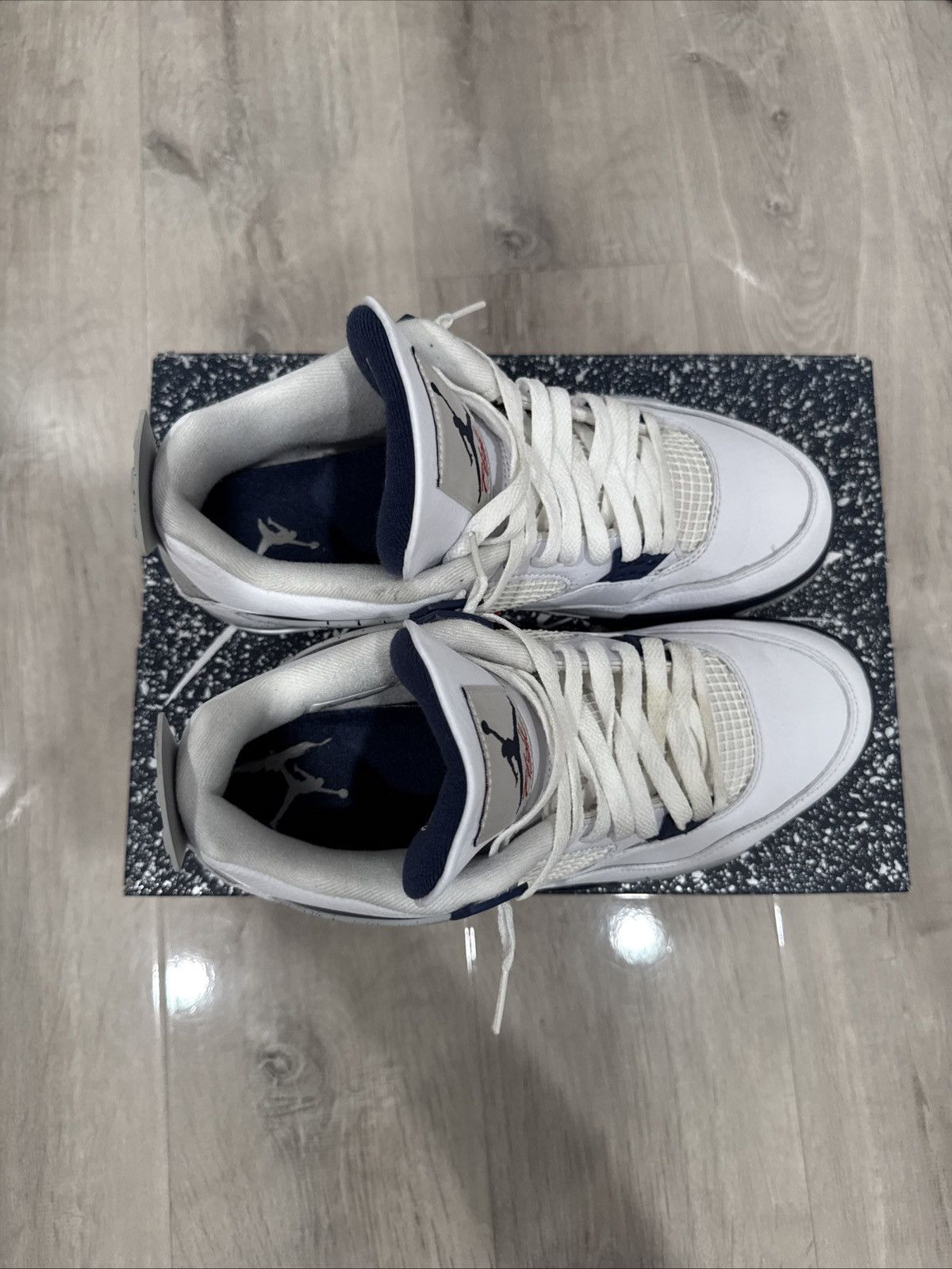 Jordan Brand × Nike Air Jordan 4 Midnight Navy Size 11.5 Very Clean Size US 11.5 / EU 44-45 - 5 Thumbnail