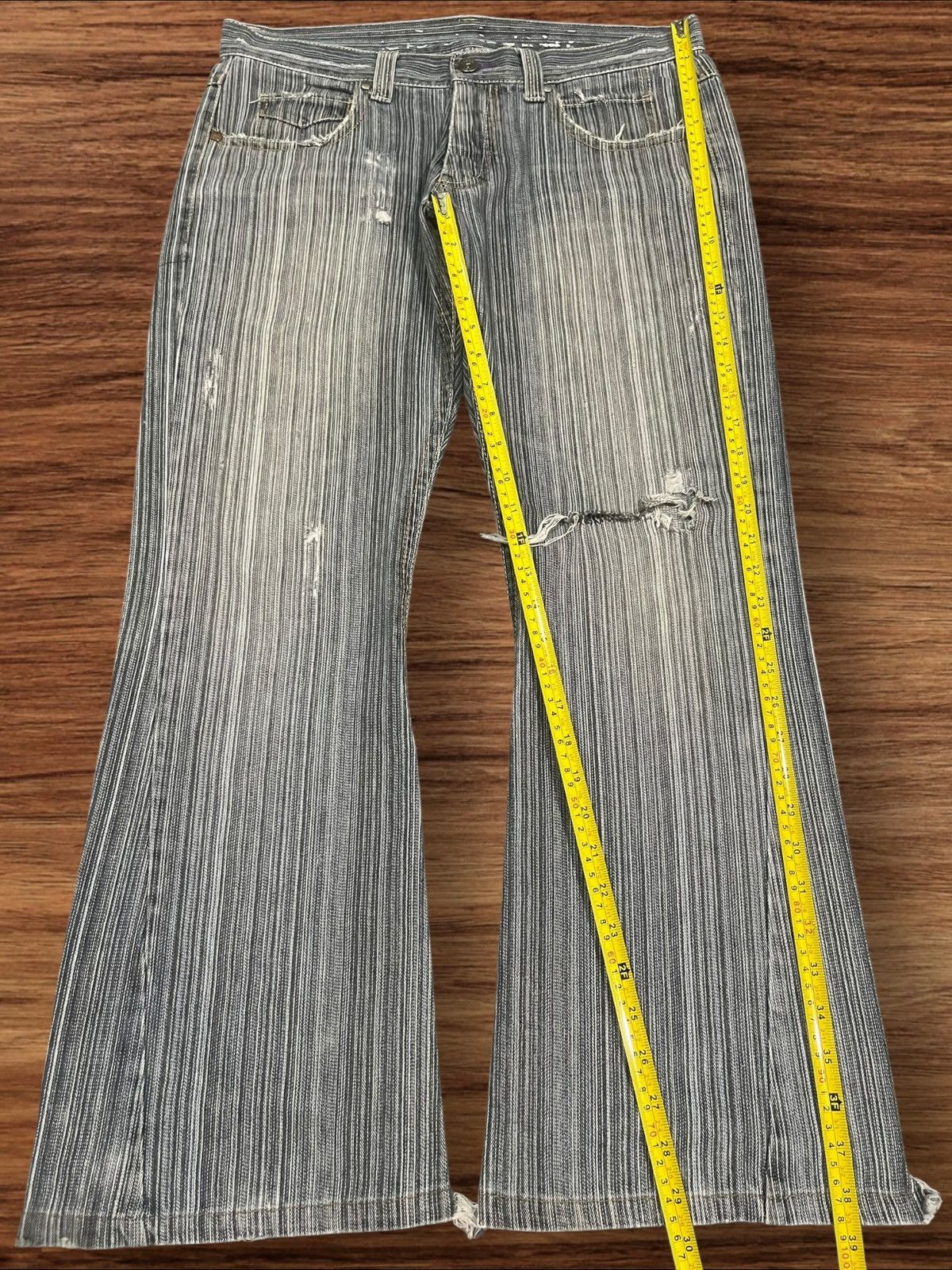 If Six Was Nine ⚡️Flare⚡️Vintage Japanese Brand Ikka Button Fly Flare Jeans Size US 34 / EU 50 - 13 Thumbnail