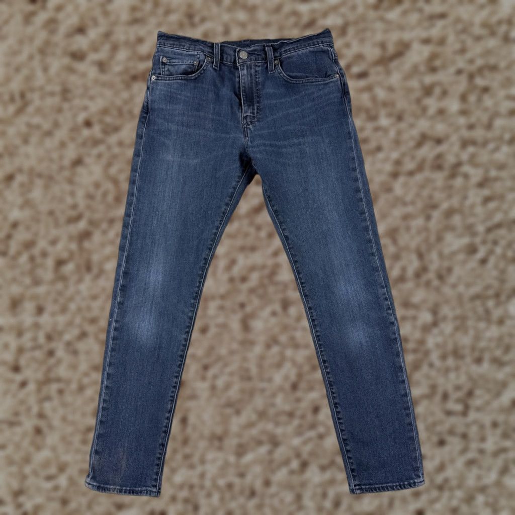 Levi's Levi's Jeans 512 Denim 30x27 Regular Blue Cotton Men's Vintage No 5-Pocket Distressed Stretch Dark Denim Jeans Size US 30 / EU 46 - 1 Thumbnail
