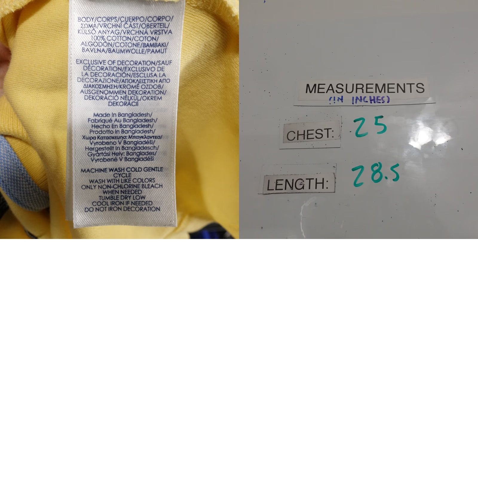Chaps Chaps Polo Shirt Mens XL Yellow Solid 100% Cotton Logo Casual Knit Short Sleeve Size US XL / EU 56 / 4 - 8 Thumbnail