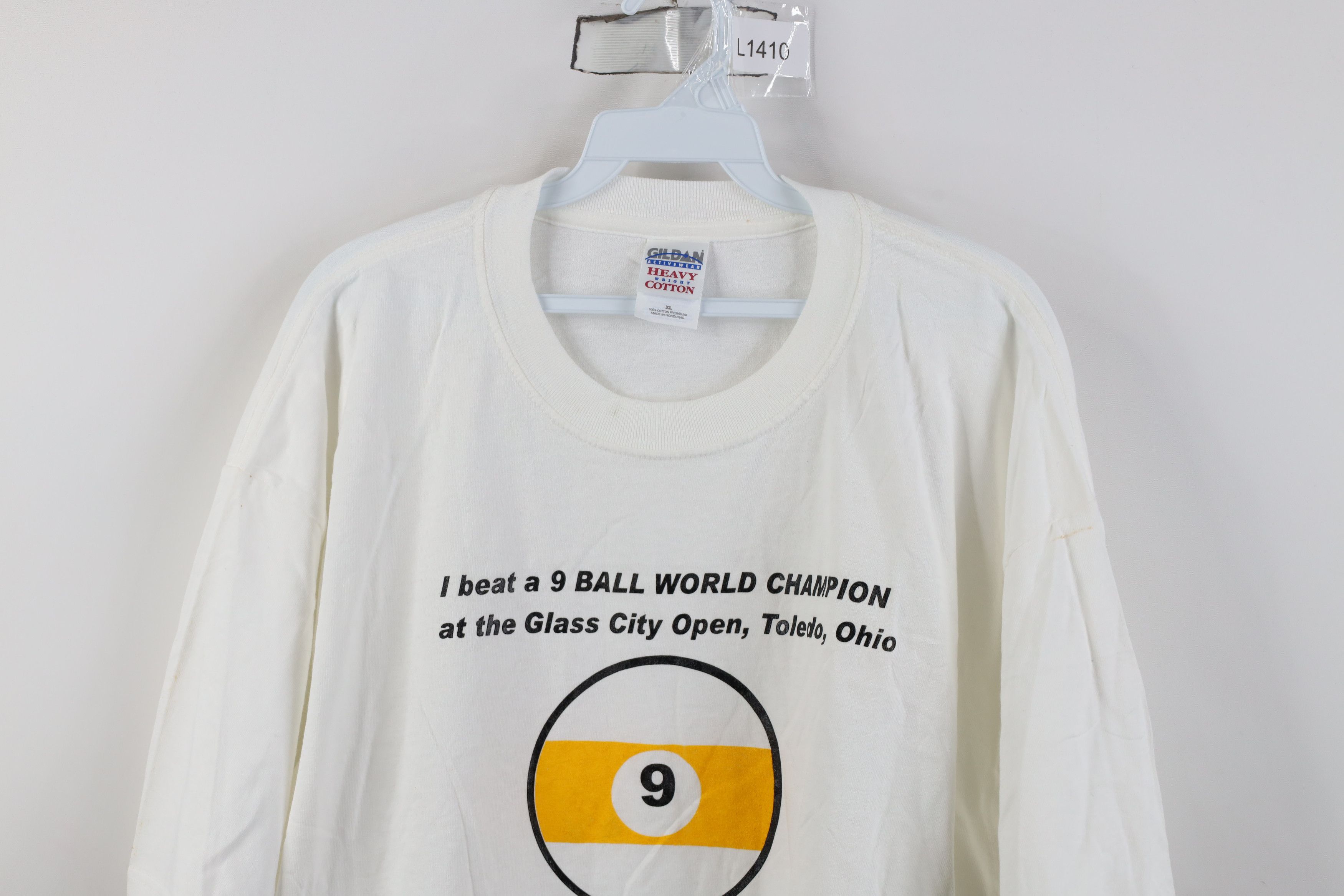 Vintage Vintage 90s 9 Ball World Champion Open Pool Ball T-Shirt Size US XL / EU 56 / 4 - 2 Thumbnail