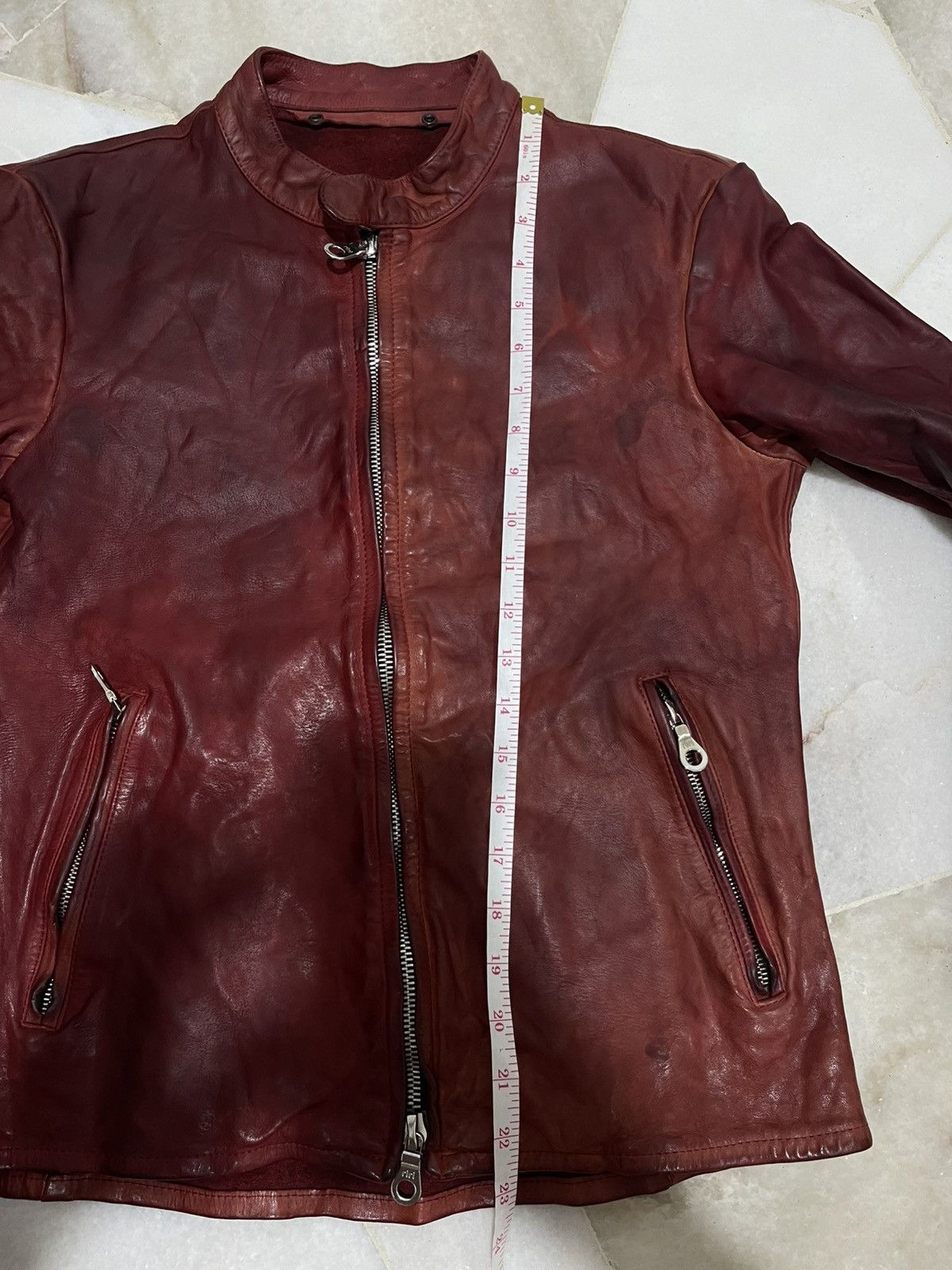 Isamu Katayama Backlash Isamu Katayama Backlash Red Leather Biker Jacket Size US XS / EU 42 / 0 - 20 Thumbnail