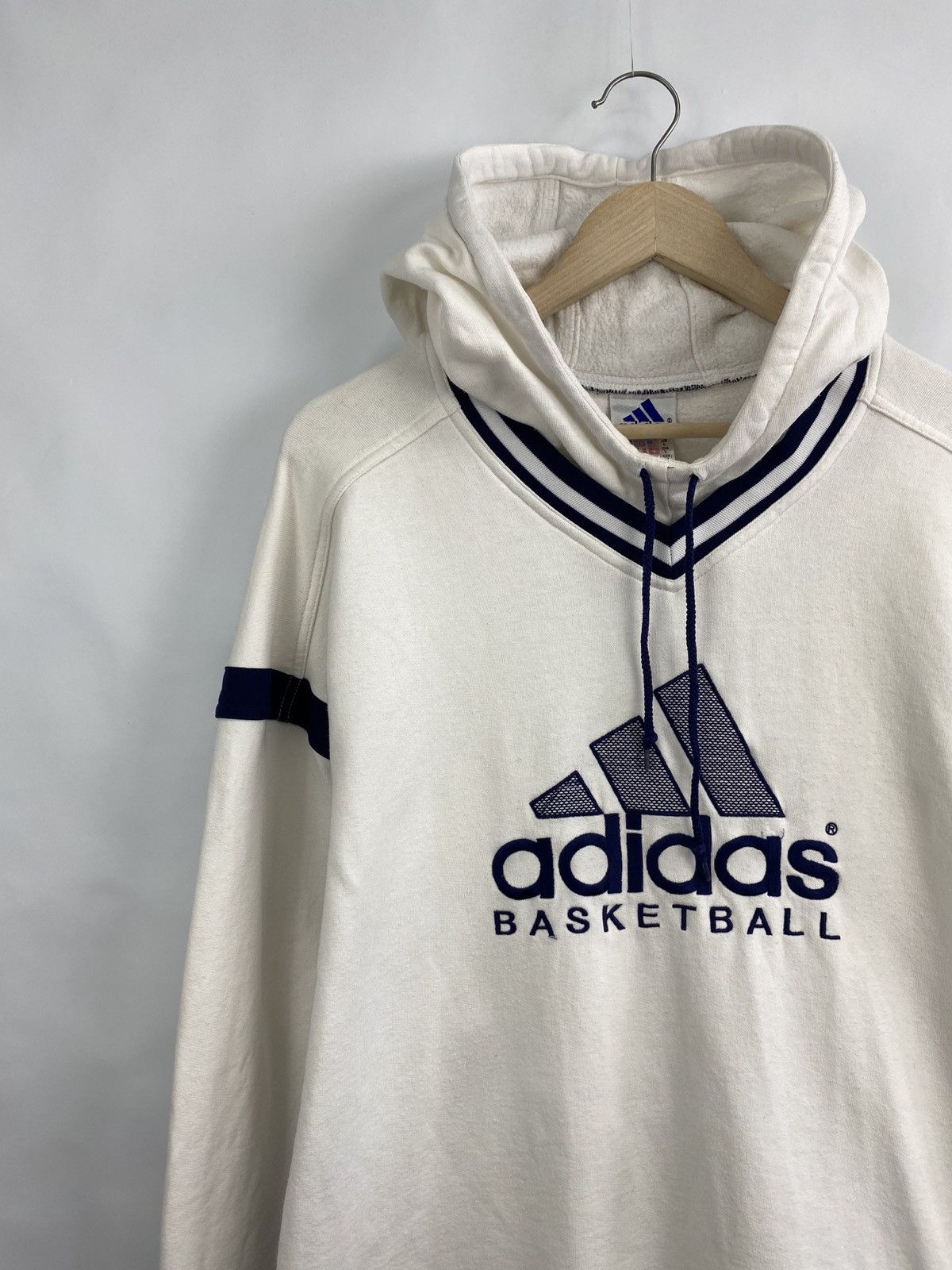 Adidas 🏀 Vintage 90s Adidas Basketball Hoodie Rare Retro Hype Y2K Size US L / EU 52-54 / 3 - 2 Thumbnail