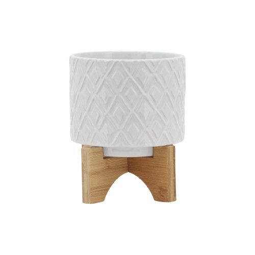 Designer × Homemade 5" DIAMOND PLANTER W/ STAND, WHITE Size US L / EU 52-54 / 3 - 2 Thumbnail