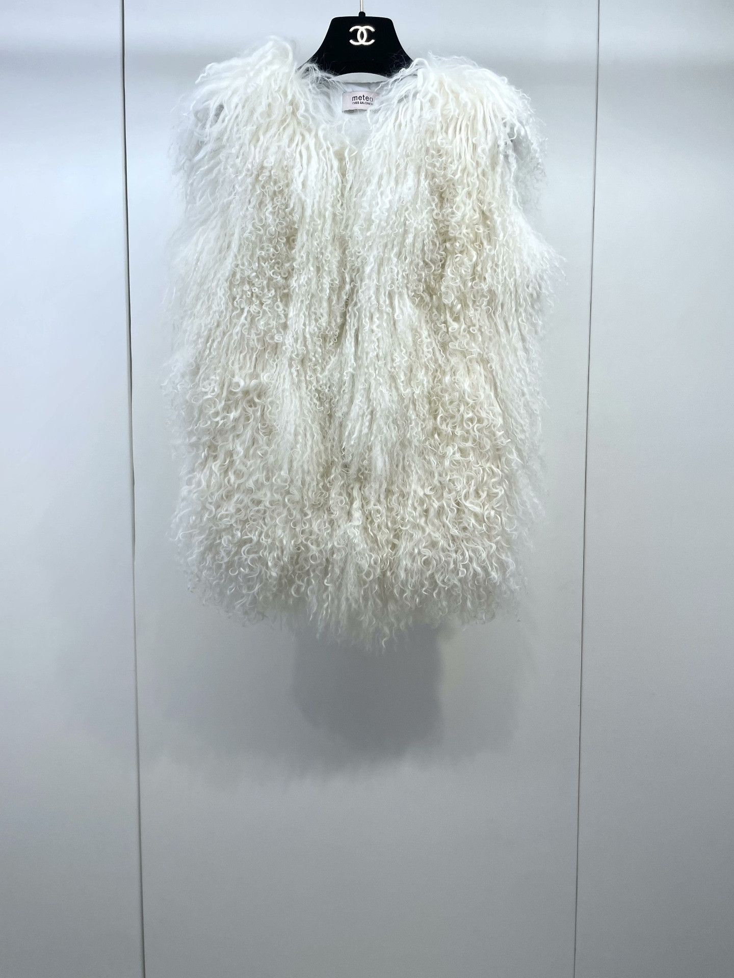 Other Meteo White Sheepskin Fur Vest Size XXS / US 00 / IT 34 - 1 Thumbnail