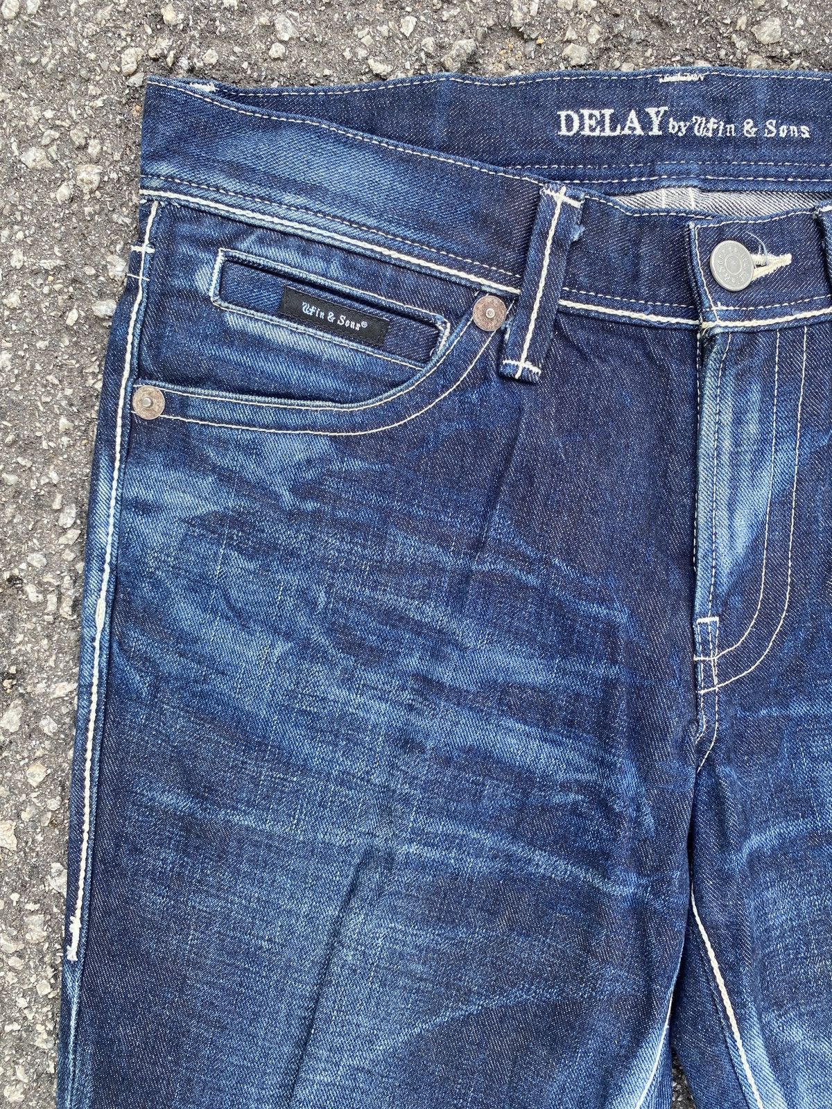 If Six Was Nine × Japanese Brand × Tornado Mart Delay By Ufin & Sons Blue Washed Flare Denim Size US 32 / EU 48 - 8 Thumbnail