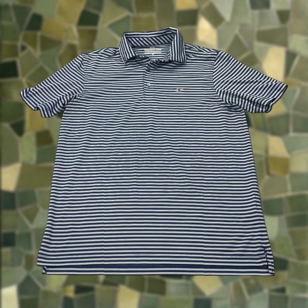 Vineyard Vines Vineyard Vines Polo Shirt Mens M Blue/Gray Striped Logo Short Sleeve Preppy Polo Shirt Mens M Blue/Gray Striped Logo Short Sleeve (Adult) Mens Size US M / EU 48-50 / 2 - 1 Thumbnail