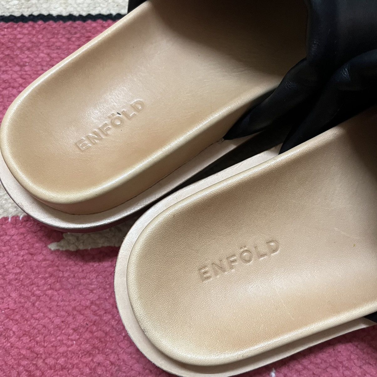 Designer × Japanese Brand Authentic Enfold Style Leather Sandal Size US 6.5 / EU 39-40 - 4 Thumbnail