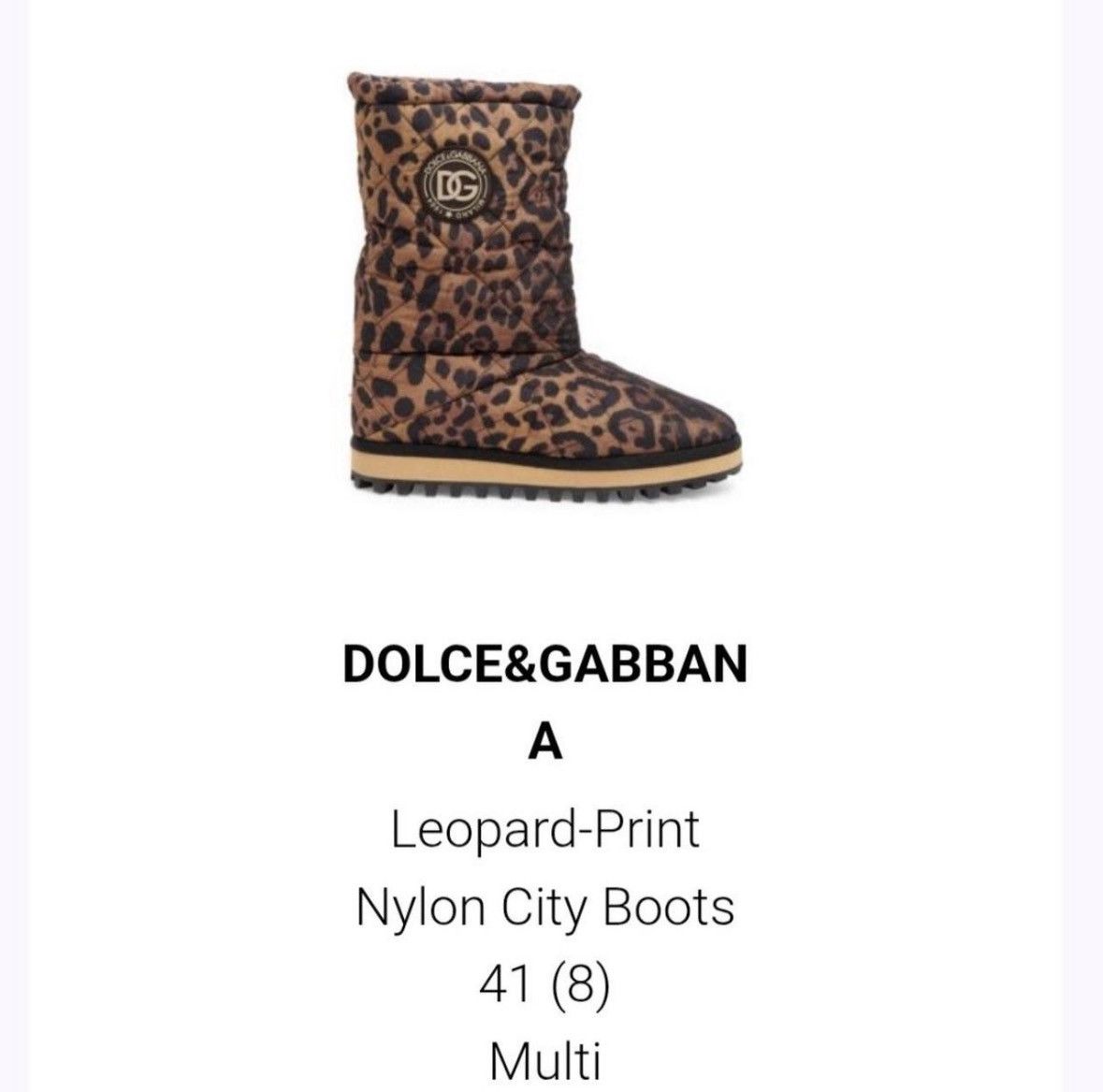 Dolce & Gabbana Leopard Print Nylon City Boots Size US 11 / IT 41 - 6 Thumbnail