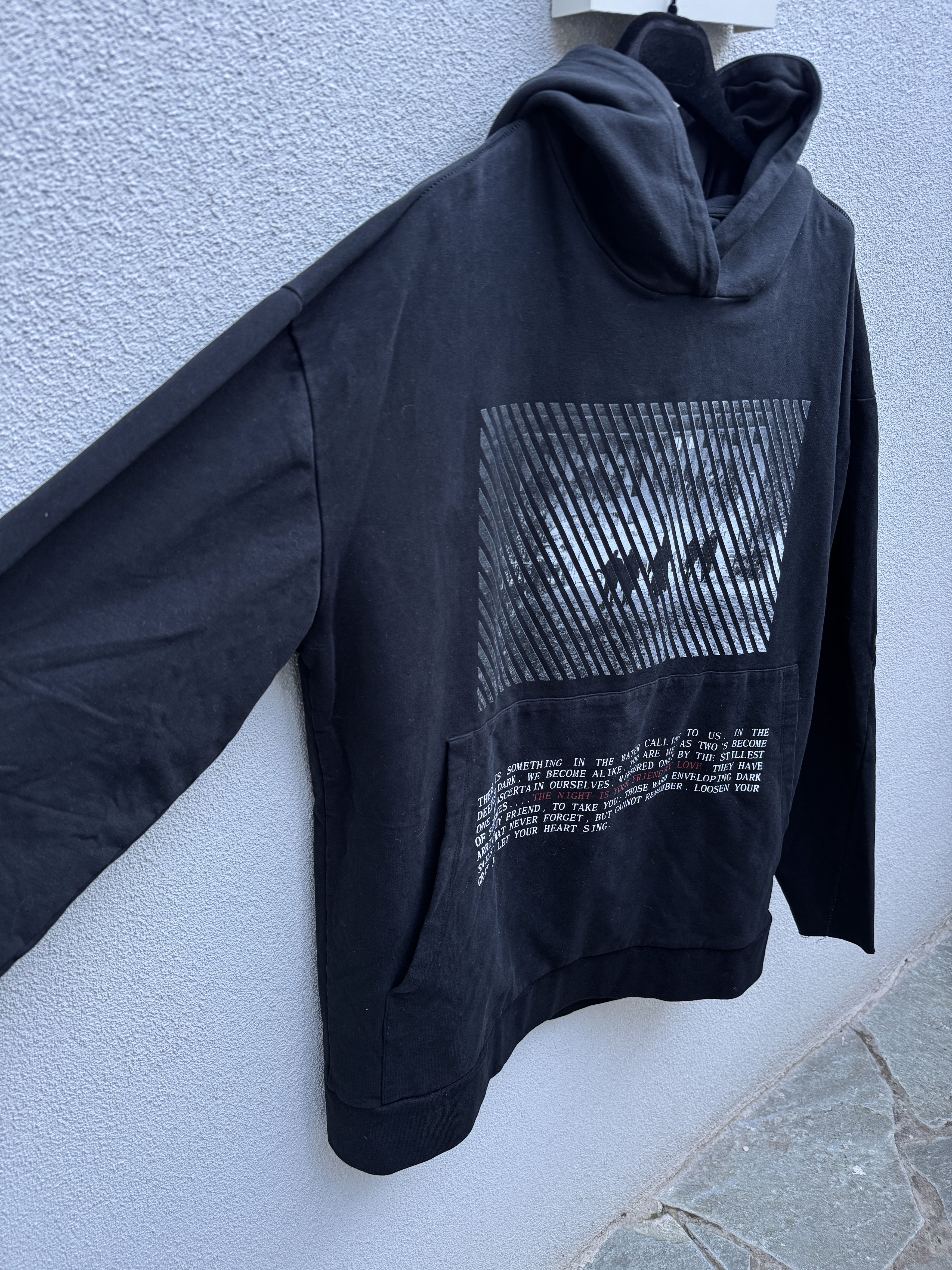 Thom Krom Thom Krom Black Cotton Bone Hoddie Sweater with Print Size US XL / EU 56 / 4 - 7 Thumbnail