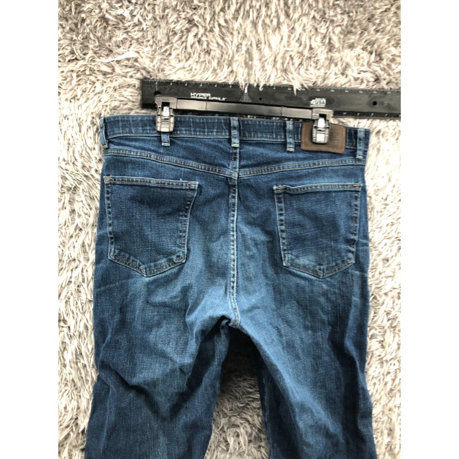Lee Riders by Lee Straight Jeans Size 38x32 Mens Mid Rise Medium Wash Blue Stretch Denim 5-Pocket Belt Loops Regular Size US 38 / EU 54 - 7 Thumbnail