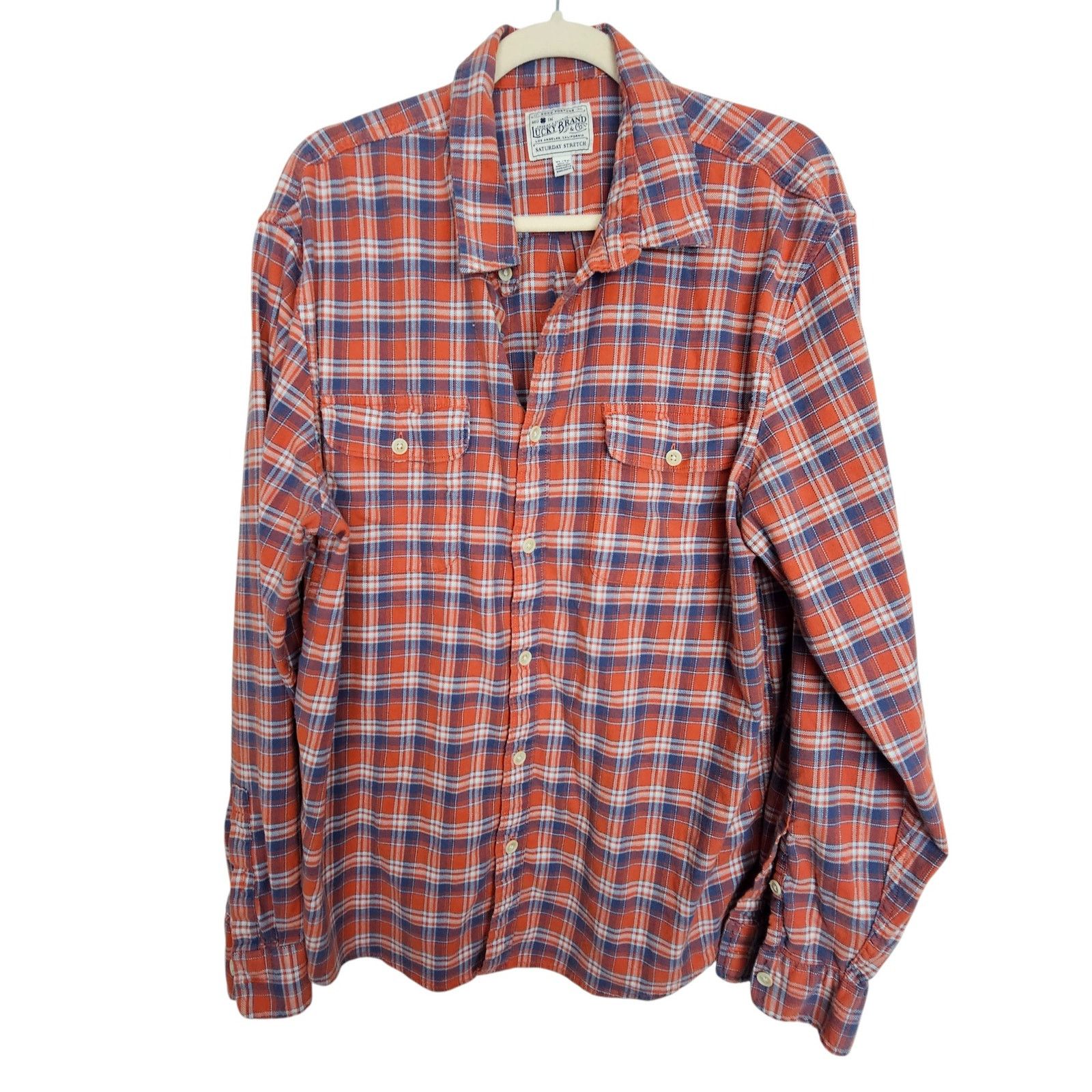 Lucky Brand Lucky Brand Men Plaid Flannel Shirt XL Western Grunge Casual Size US XL / EU 56 / 4 - 1 Thumbnail